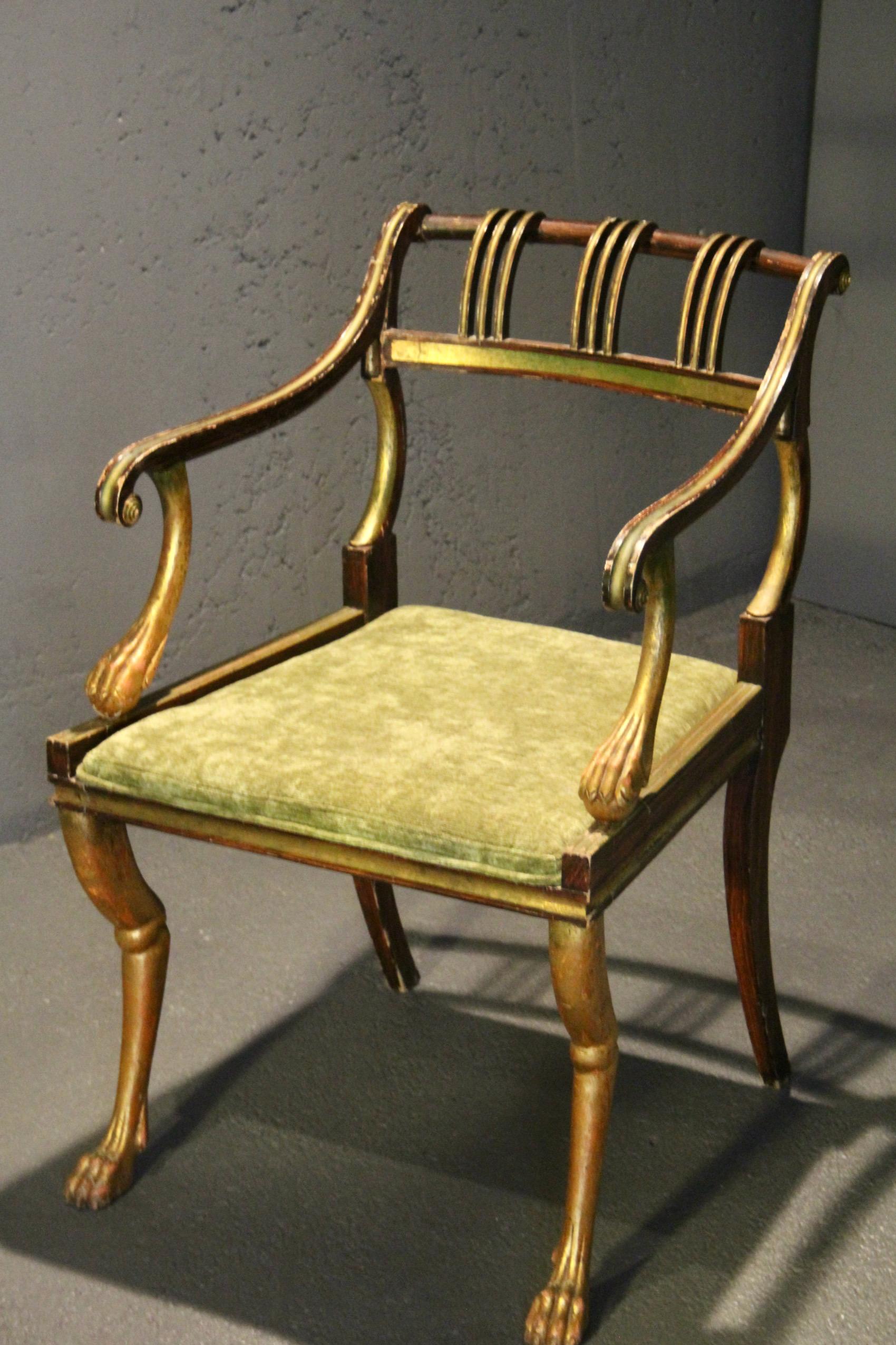 Satz von 10 Regency-Löwentatzen-Sesseln im Angebot 8