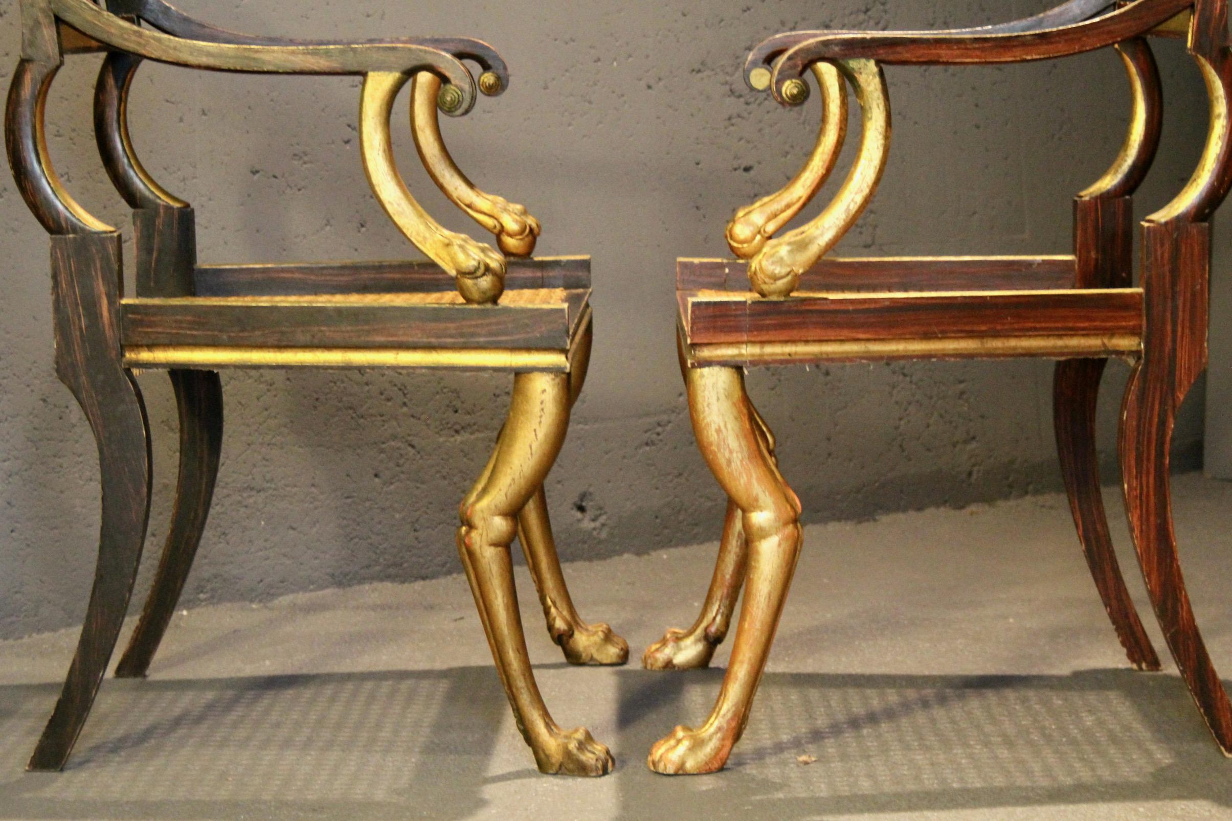 Satz von 10 Regency-Löwentatzen-Sesseln im Angebot 12