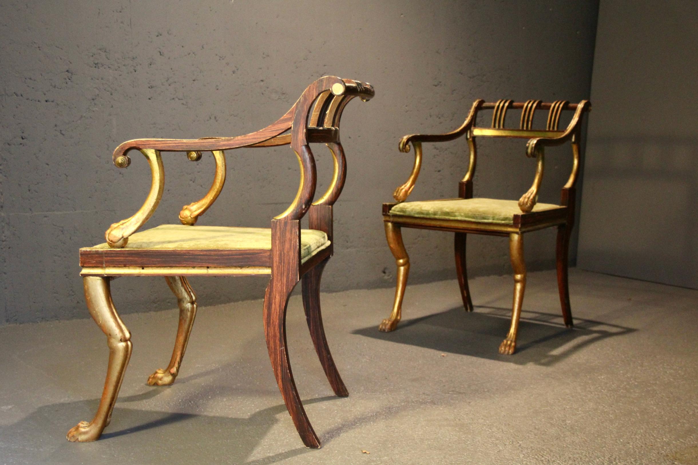 Satz von 10 Regency-Löwentatzen-Sesseln im Angebot 13