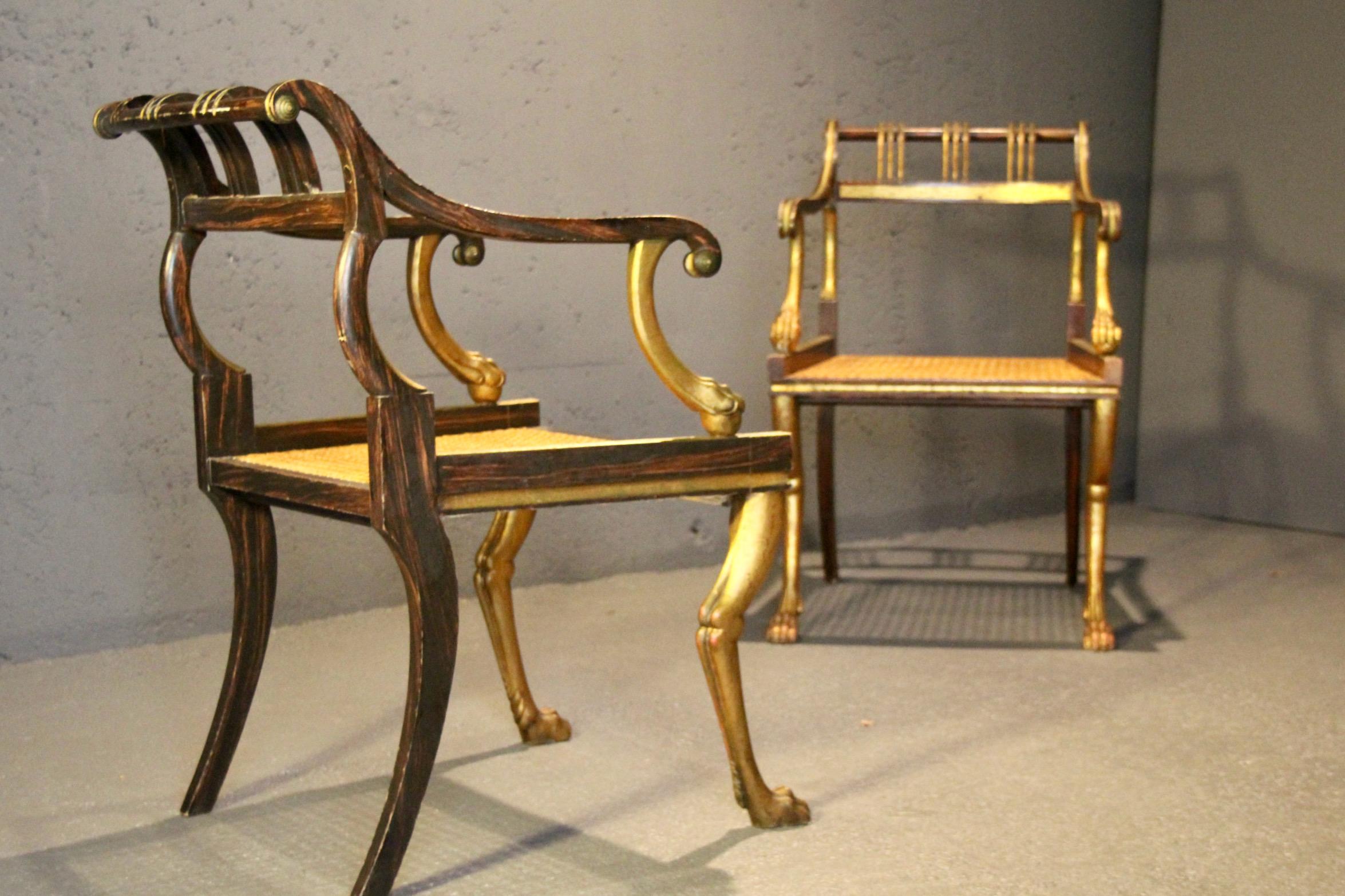 Satz von 10 Regency-Löwentatzen-Sesseln im Angebot 3