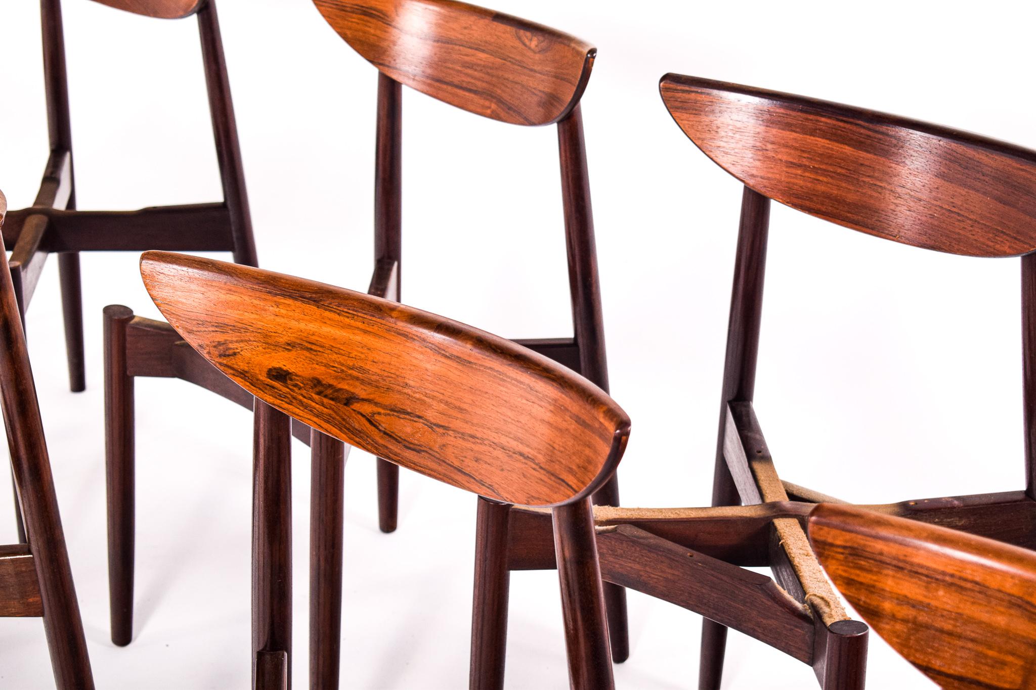 Danish Set of 10 Rosewood Dining Chairs by Harry Ostergaard for Randers