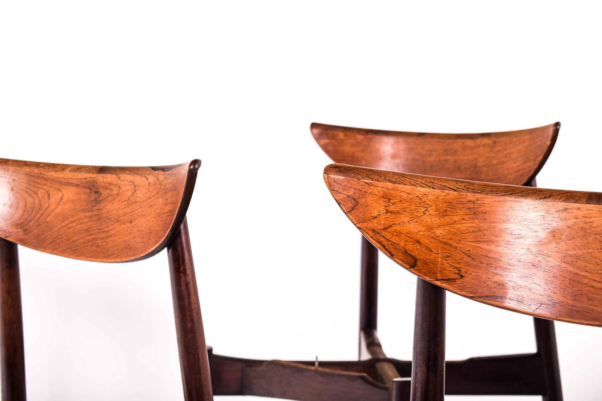 Mid-20th Century Set of 10 Rosewood Dining Chairs by Harry Ostergaard for Randers