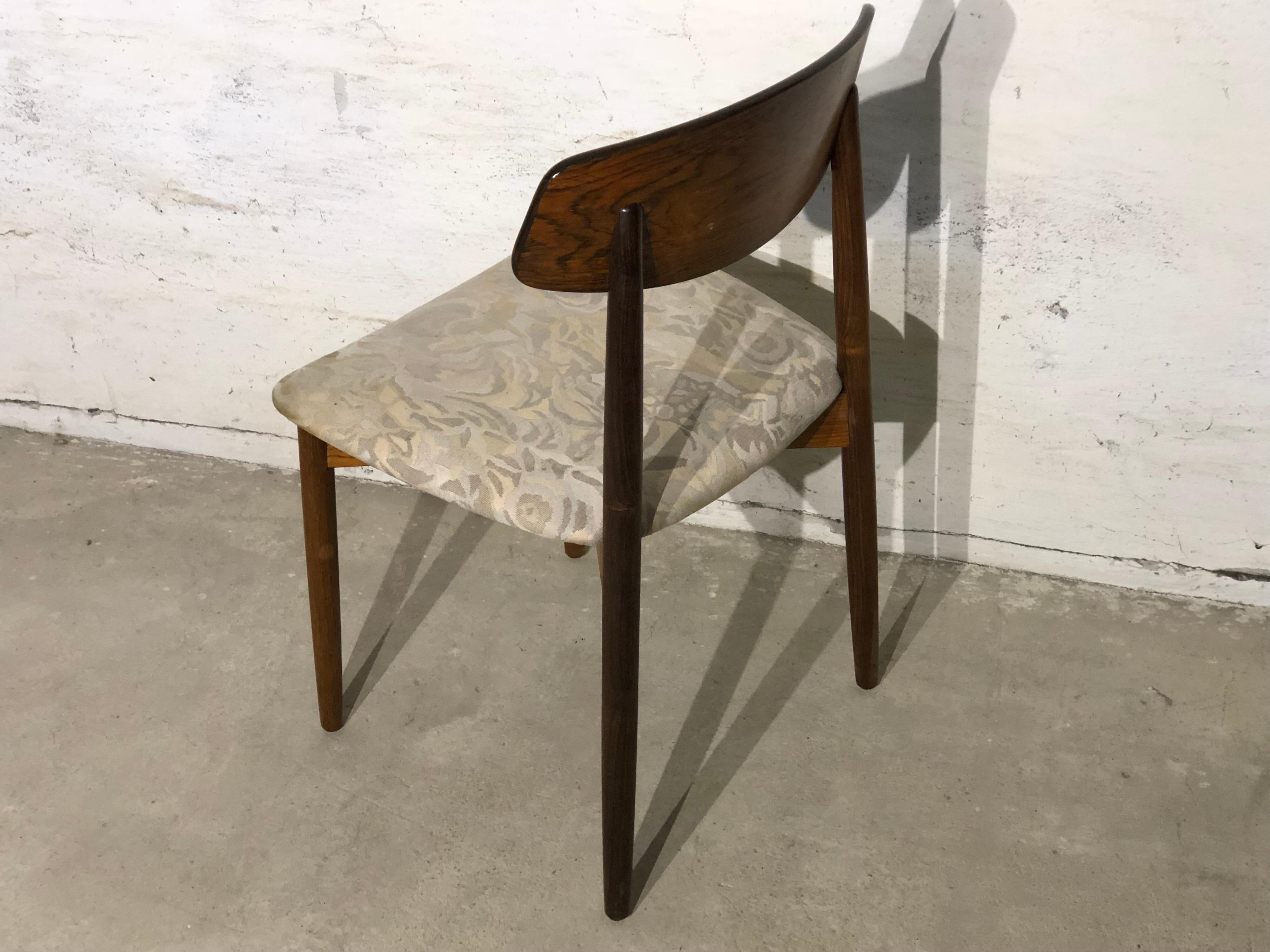 Mid-20th Century Set of 10 Rosewood Dining Chairs by Harry Østergaard, Danish, Mid-Century Modern