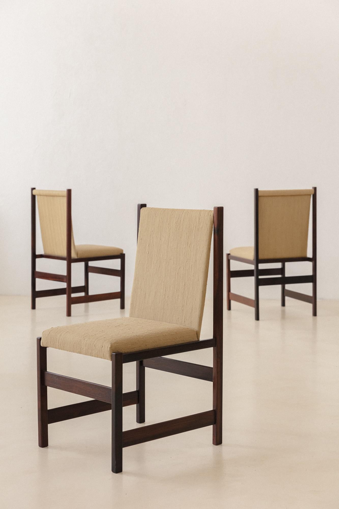Set of 10 Rosewood Dining Chairs, Celina Decorações, Brazilian Midcentury, 1960s For Sale 10