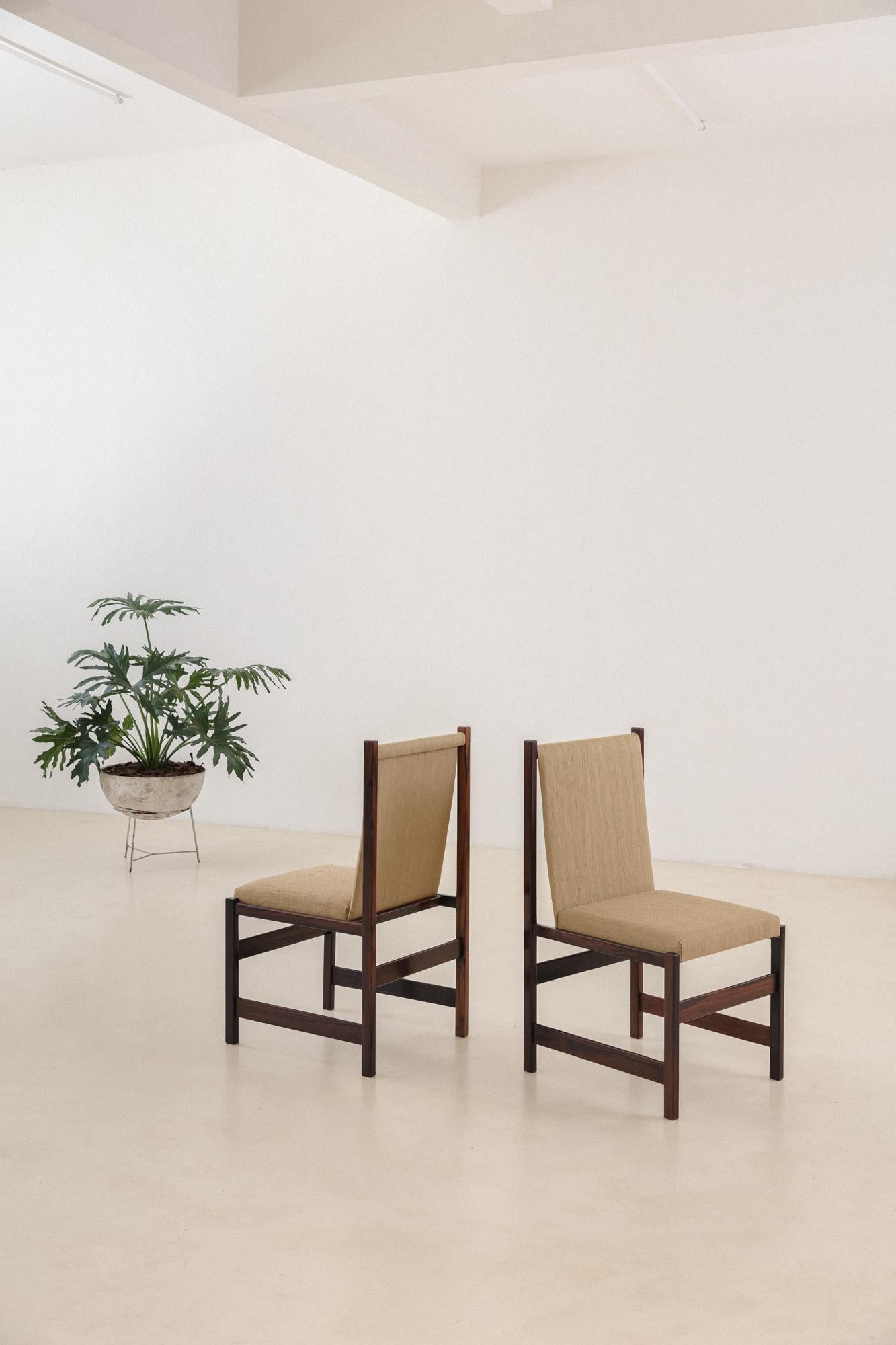 Mid-20th Century Set of 10 Rosewood Dining Chairs, Celina Decorações, Brazilian Midcentury, 1960s For Sale