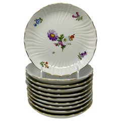 Set of 10 Royal Copenhagen Dessert Plates