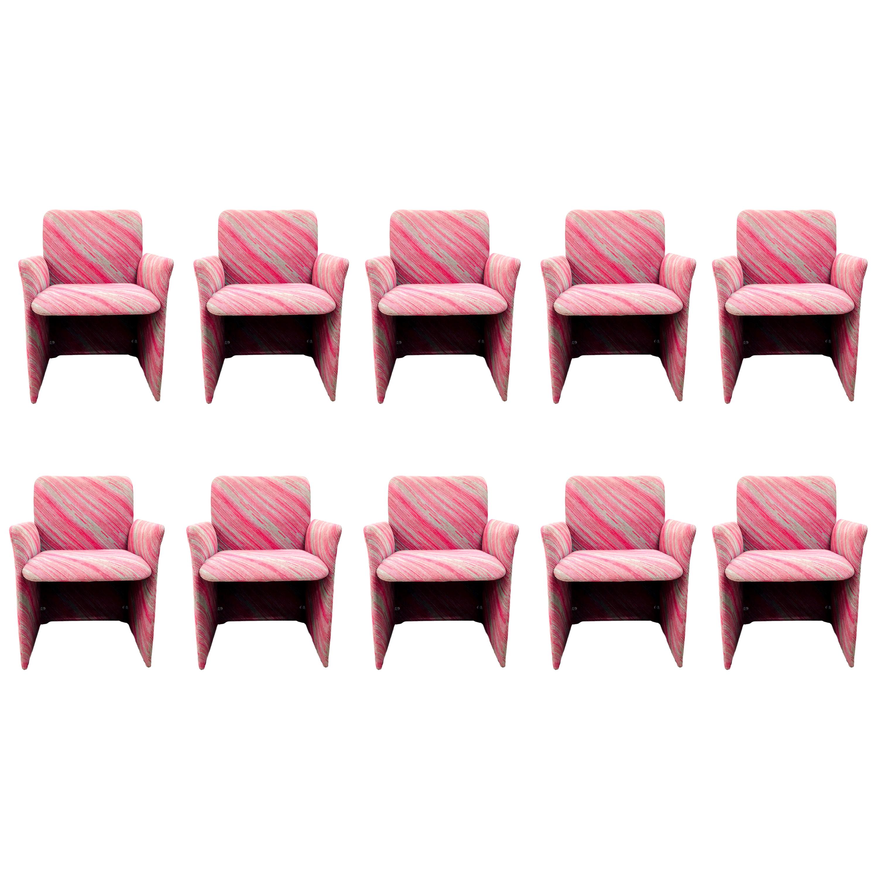Set of 10 Saporiti Dining Chairs
