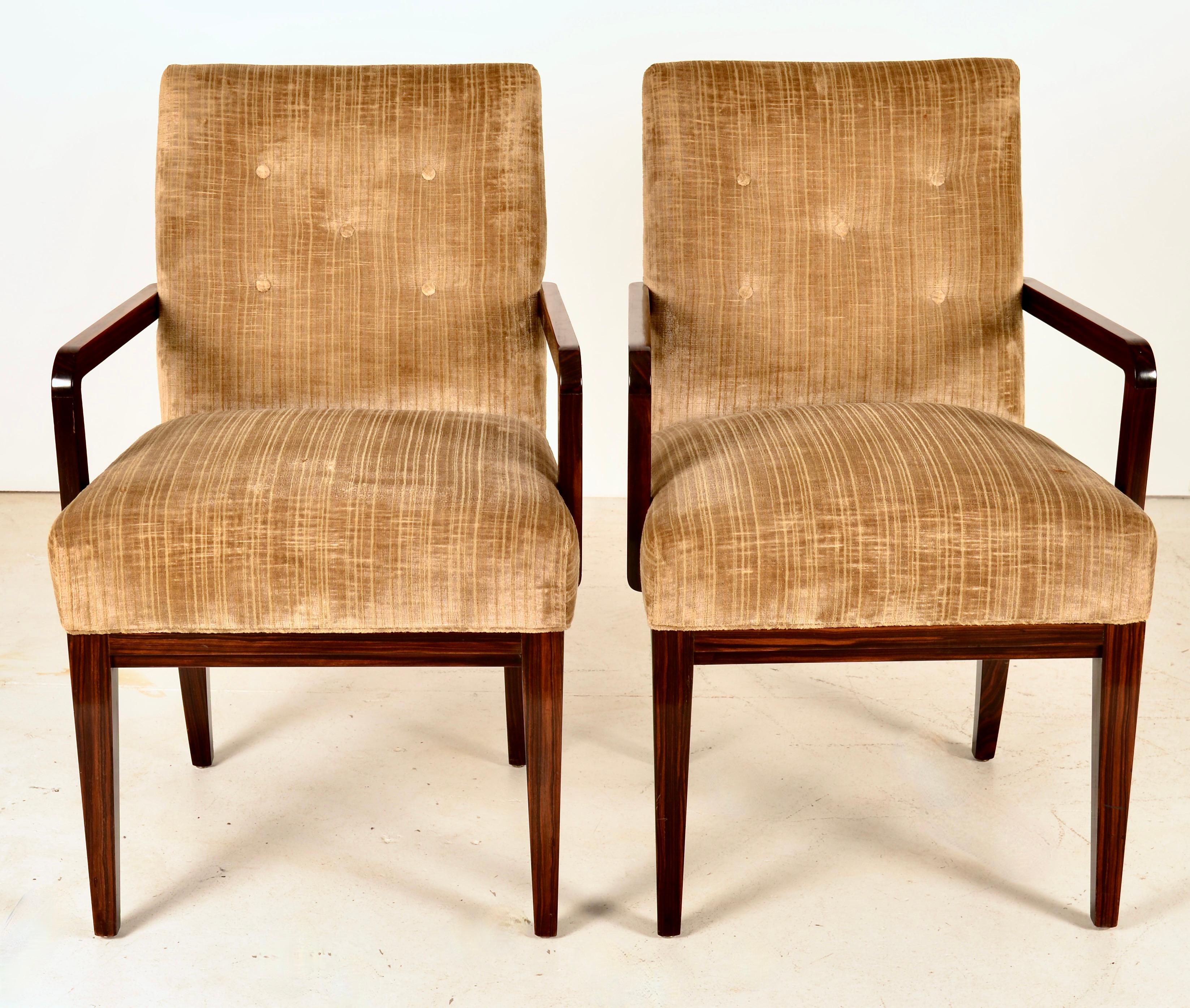 Art Deco Set of 10 Schmieg and Kotzian Dining Chairs , USA  For Sale