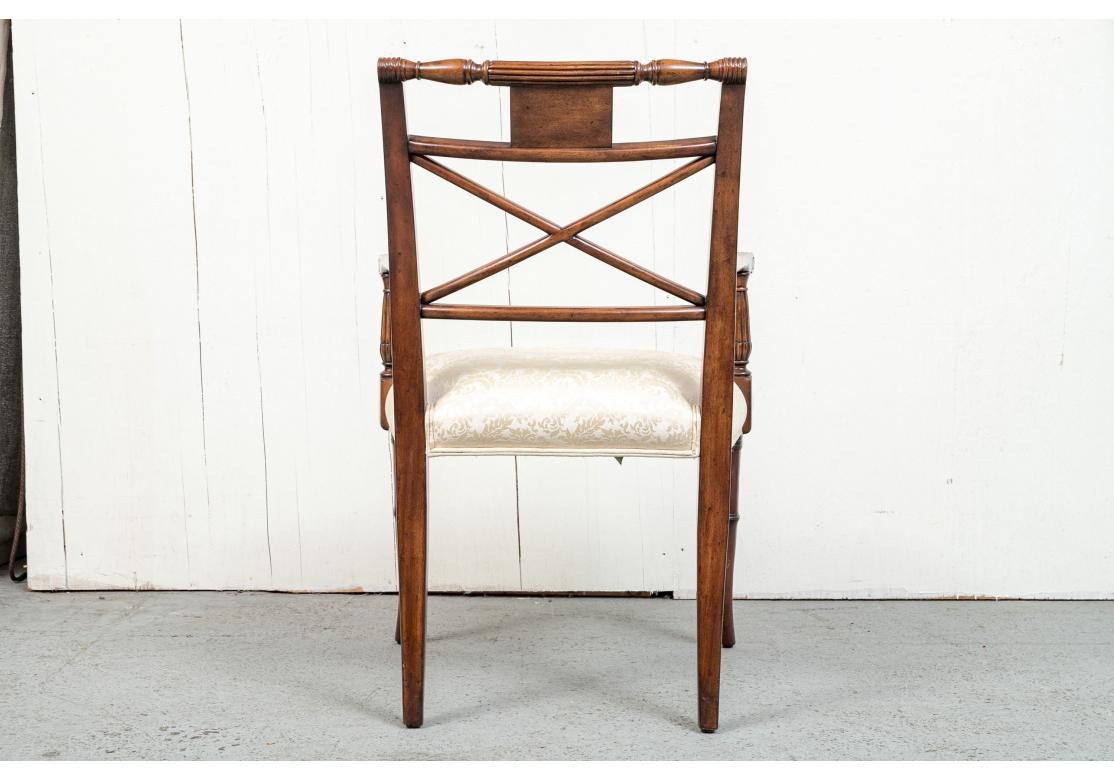 Set Of 10 Sheraton Style Dining Chairs Attributed to Baker 5