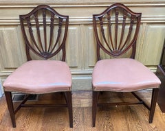Set of 10 Sheridan Style English Mahogany Dining Chairs