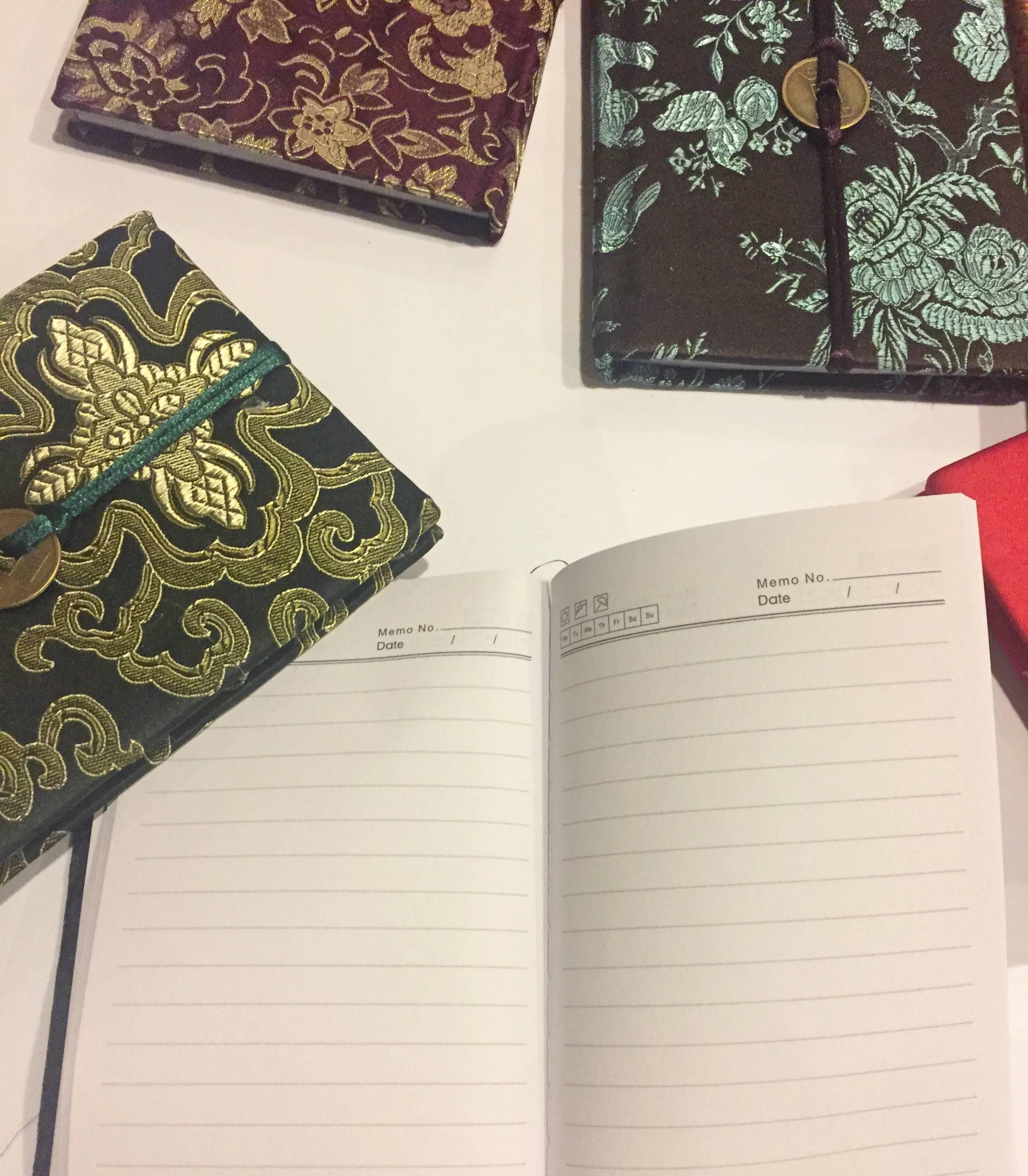 Ten Silk Brocade Notebook Journals 7