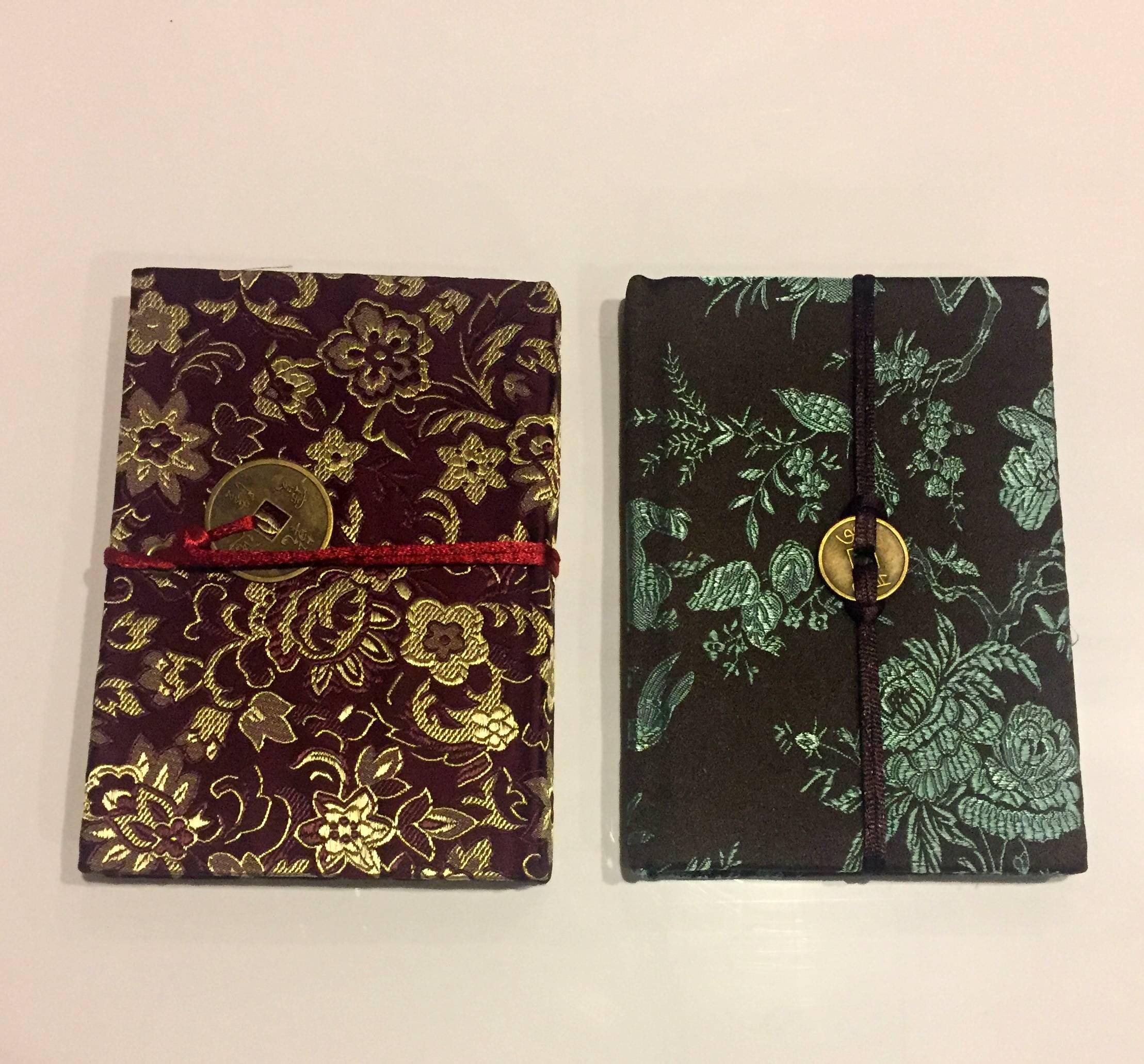 Contemporary Ten Silk Brocade Notebook Journals