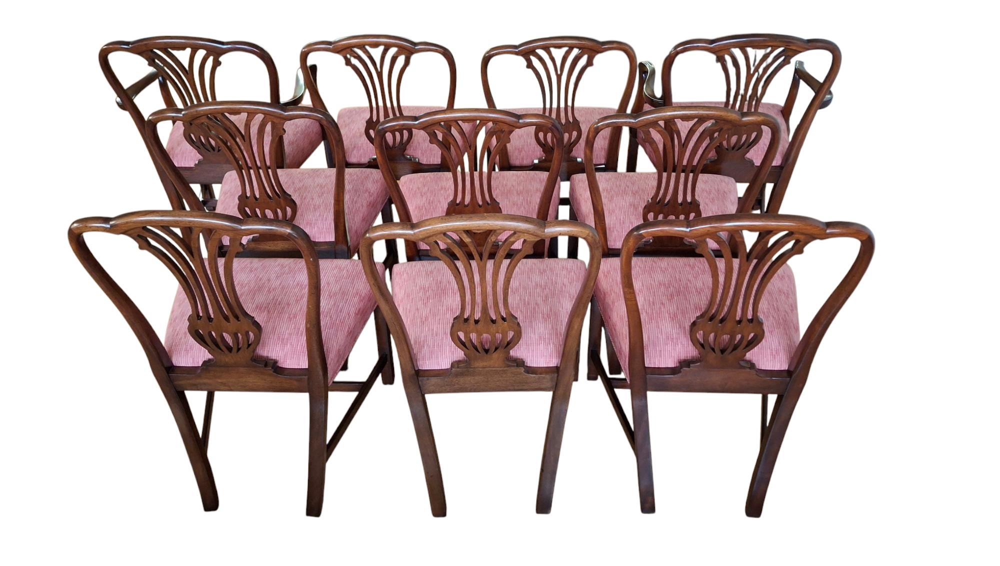 Set di 10 sedie da pranzo Smith & Watson in stile Chippendale in vendita 12