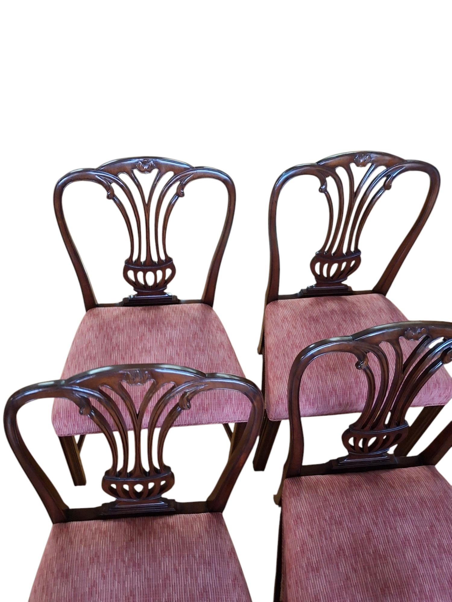 Americano Set di 10 sedie da pranzo Smith & Watson in stile Chippendale in vendita