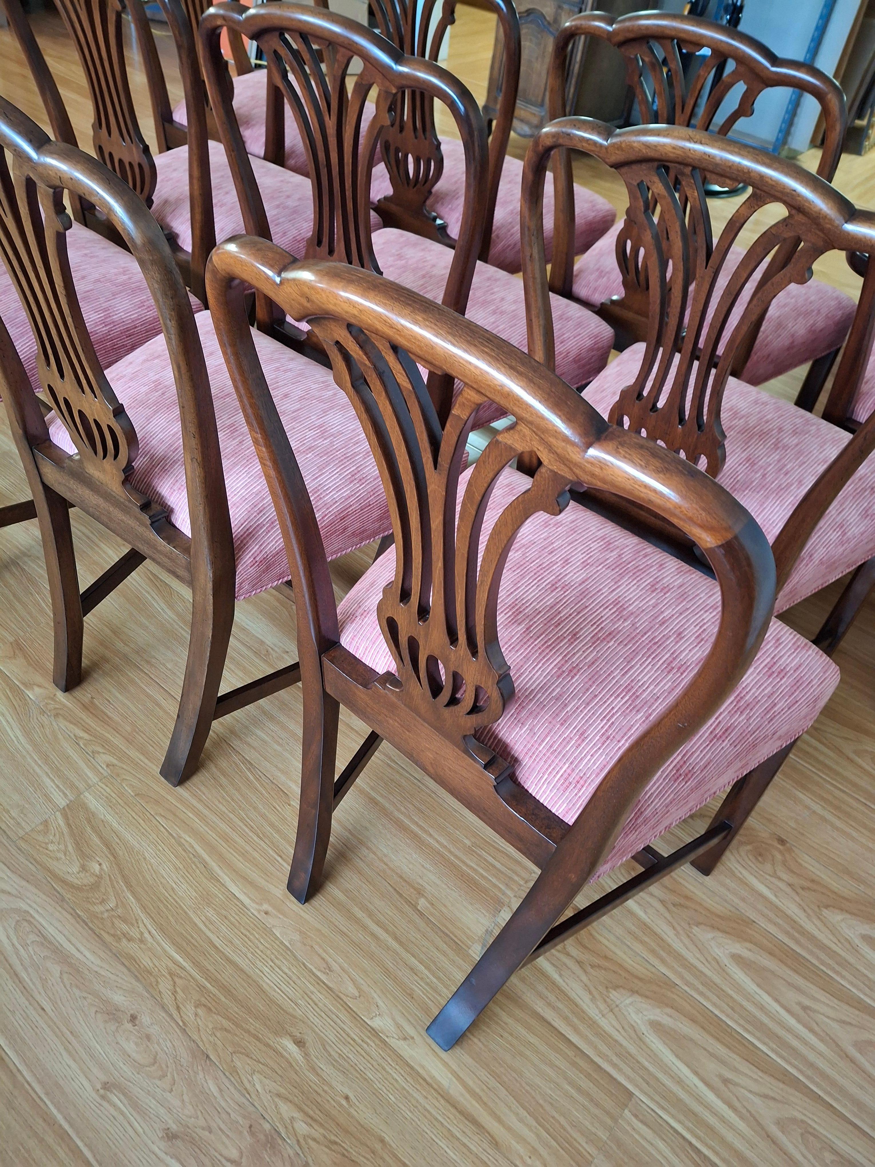 Set di 10 sedie da pranzo Smith & Watson in stile Chippendale in vendita 2