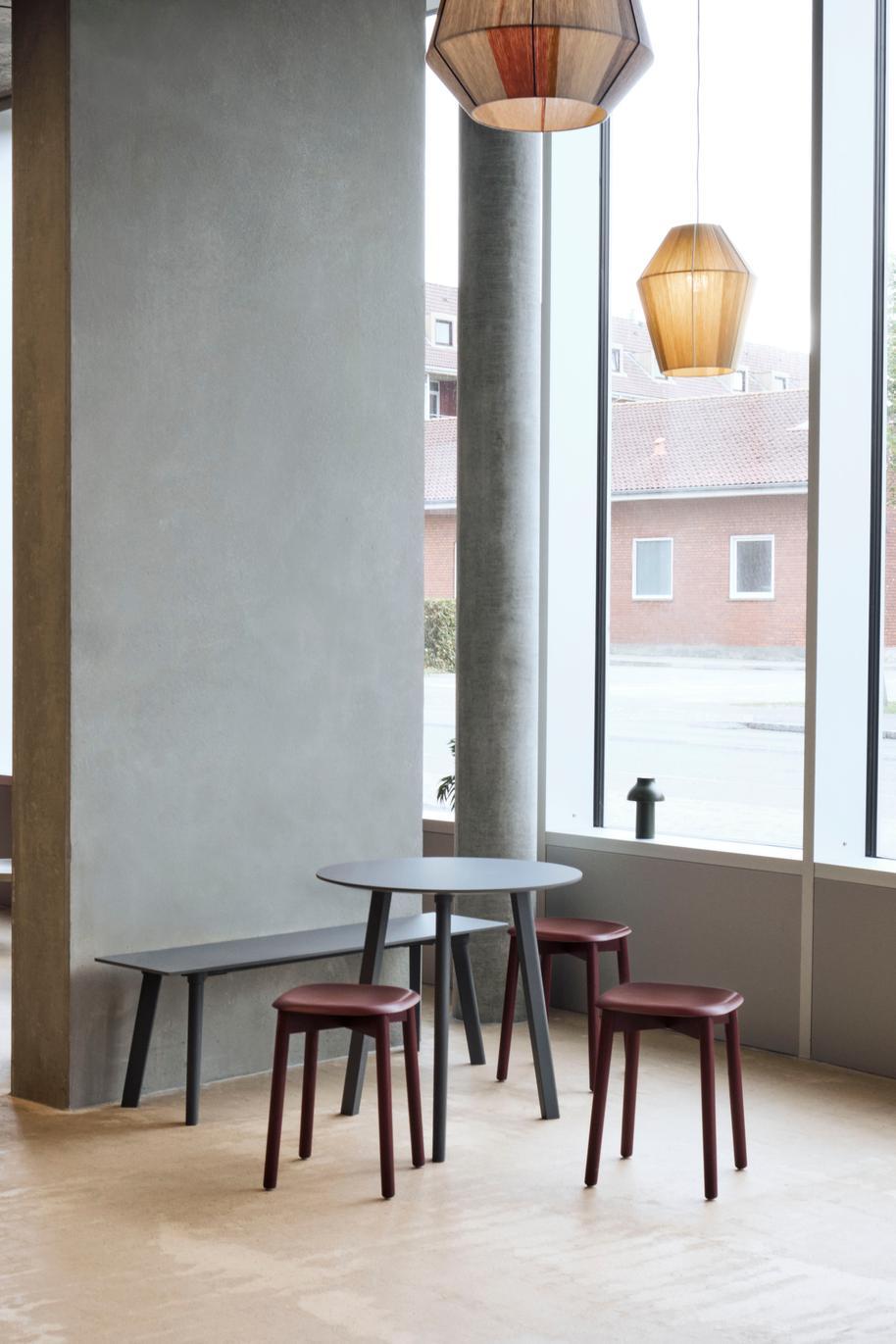 Iskos-Berlin’s Soft Edge series features an organically shaped design, blending strong curves with extreme lightness to create a minimalistic design that optimizes human-centric comfort. 
Featuring a wooden seat and legs in a variety of finishes,