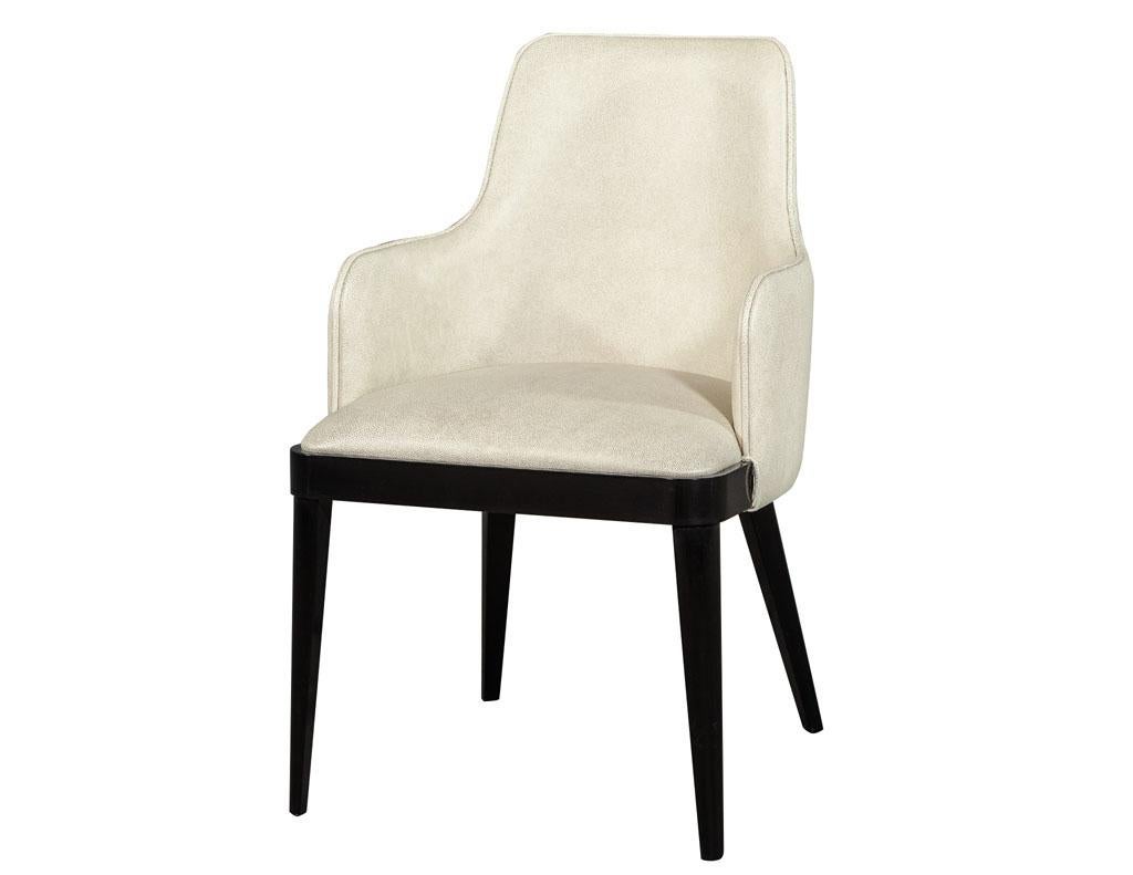 Set of 10 Svelte Custom Modern Leather Dining Chairs by Carrocel 5