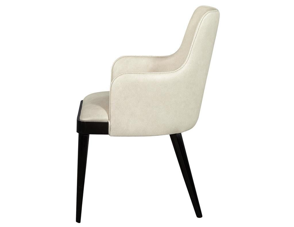 Set of 10 Svelte Custom Modern Leather Dining Chairs by Carrocel 8