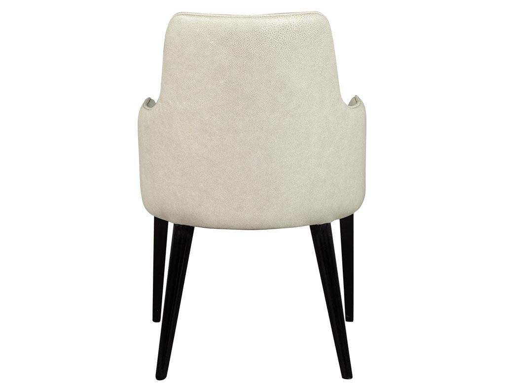 Set of 10 Svelte Custom Modern Leather Dining Chairs by Carrocel 11