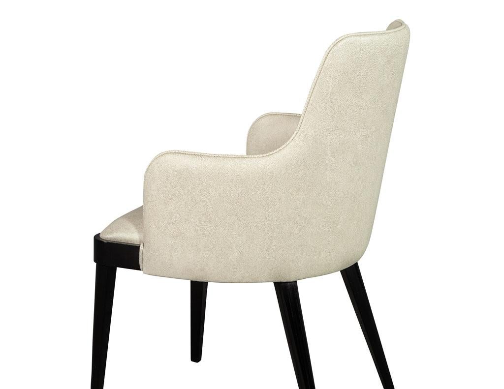 Set of 10 Svelte Custom Modern Leather Dining Chairs by Carrocel 12