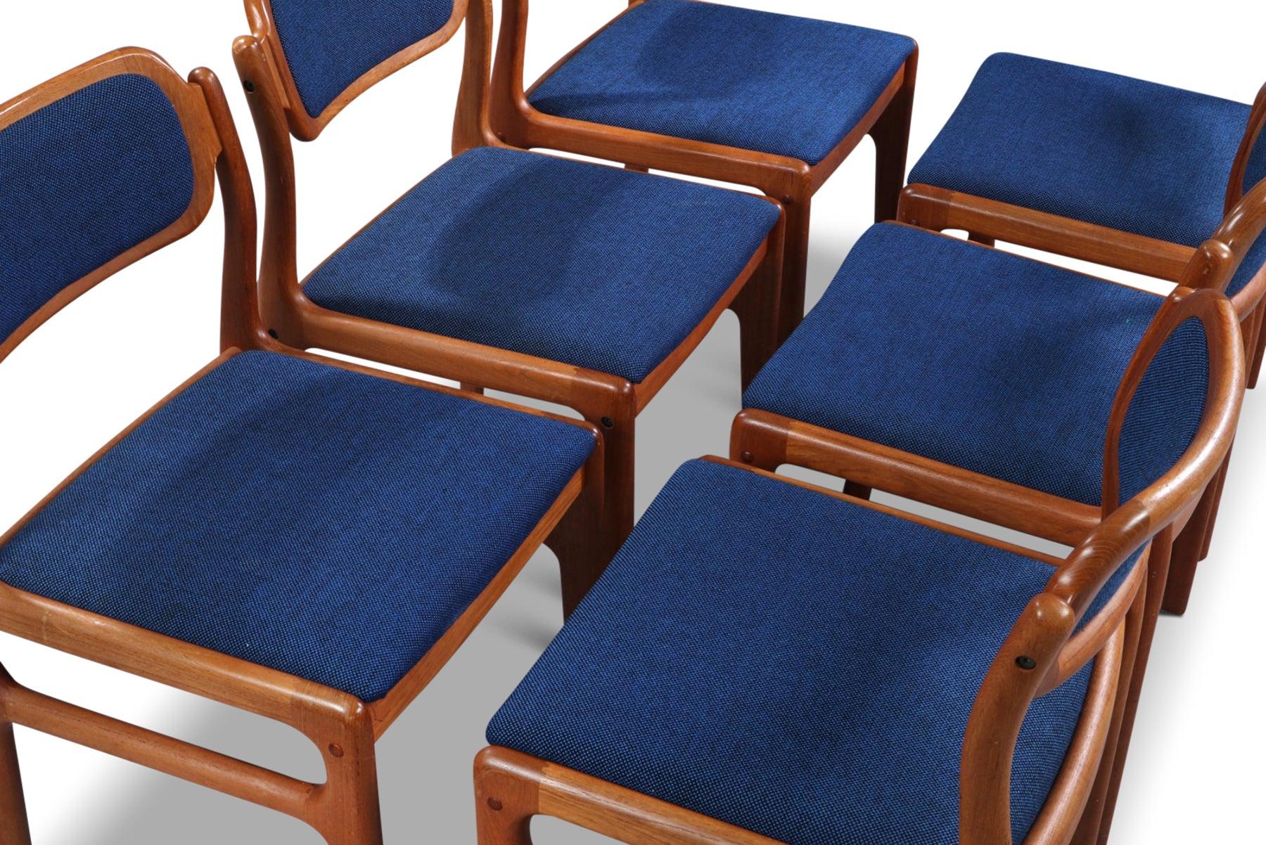 Mid-Century Modern Set of 10 Teak Dining Chairs by Johannes Andersen