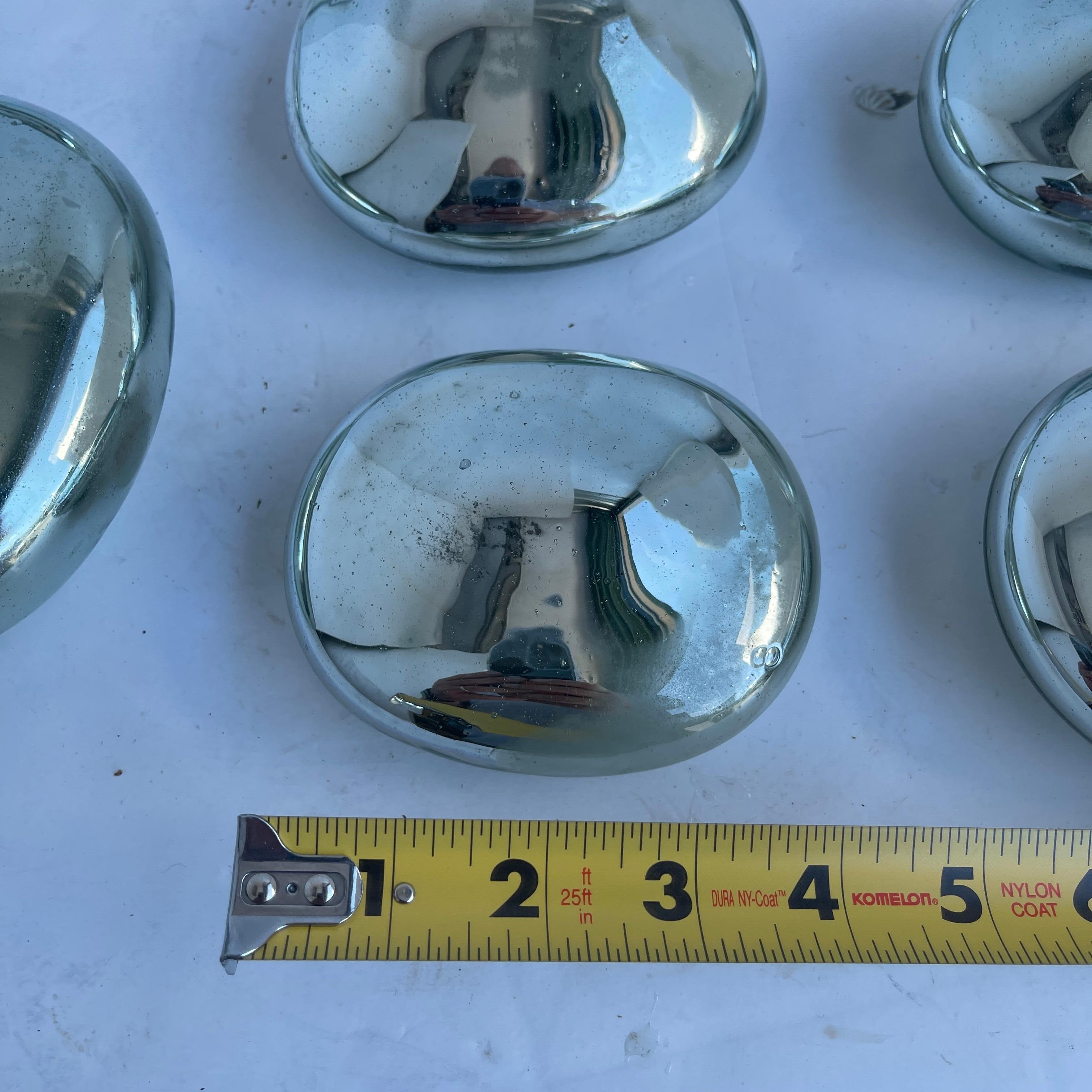 Set of 10 Teardrop Mercury Glass Wall Sculptures 5
