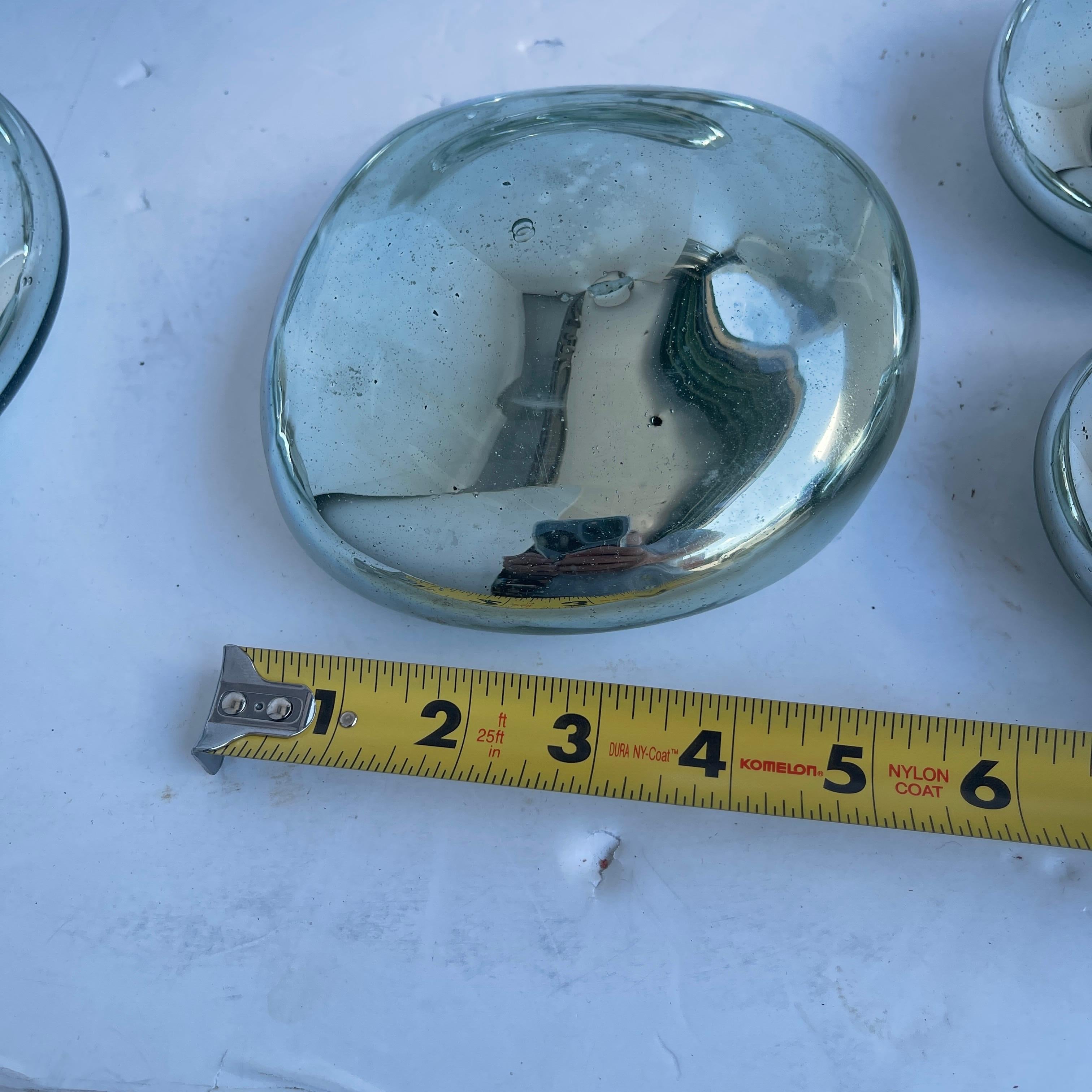 Set of 10 Teardrop Mercury Glass Wall Sculptures 6