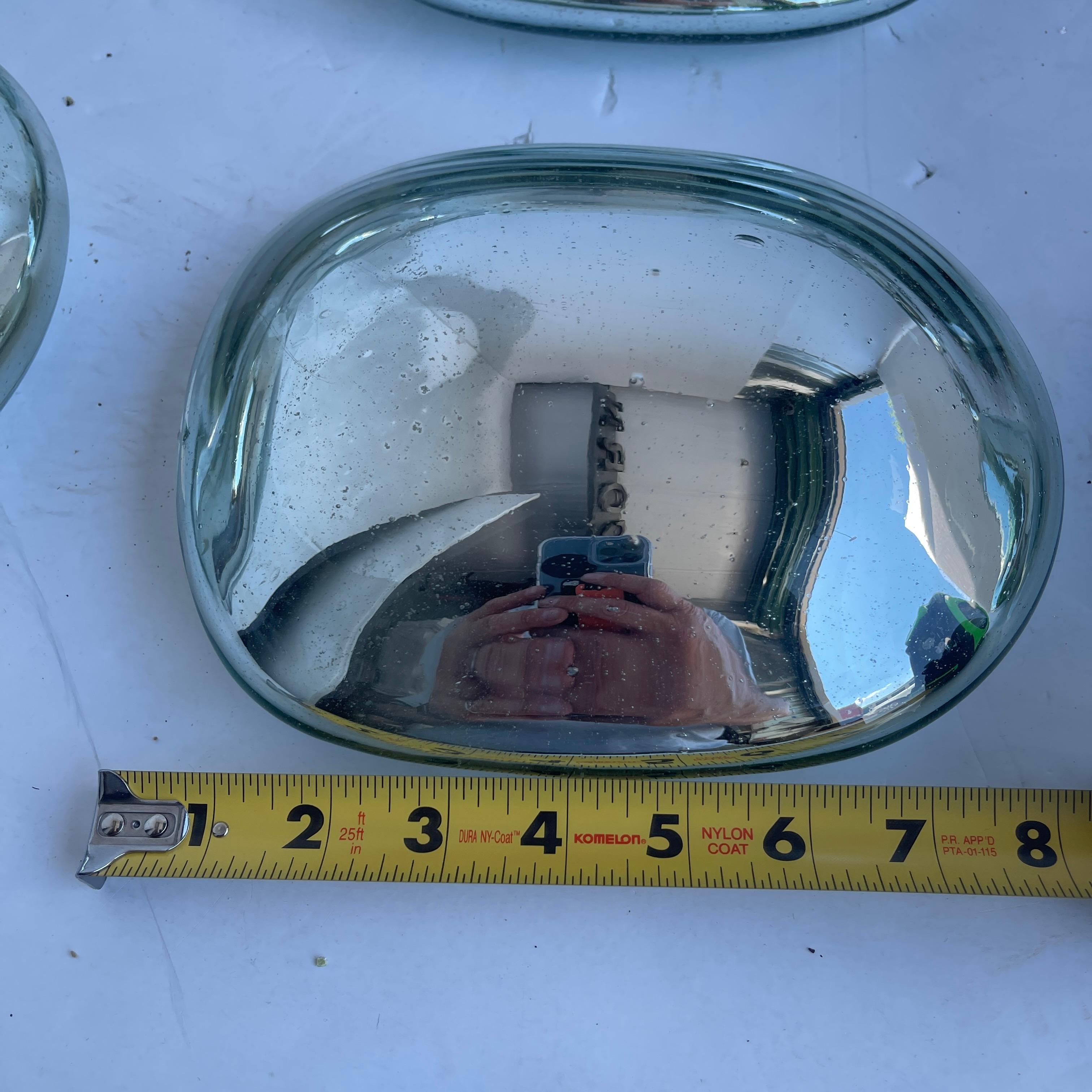 Set of 10 Teardrop Mercury Glass Wall Sculptures 7