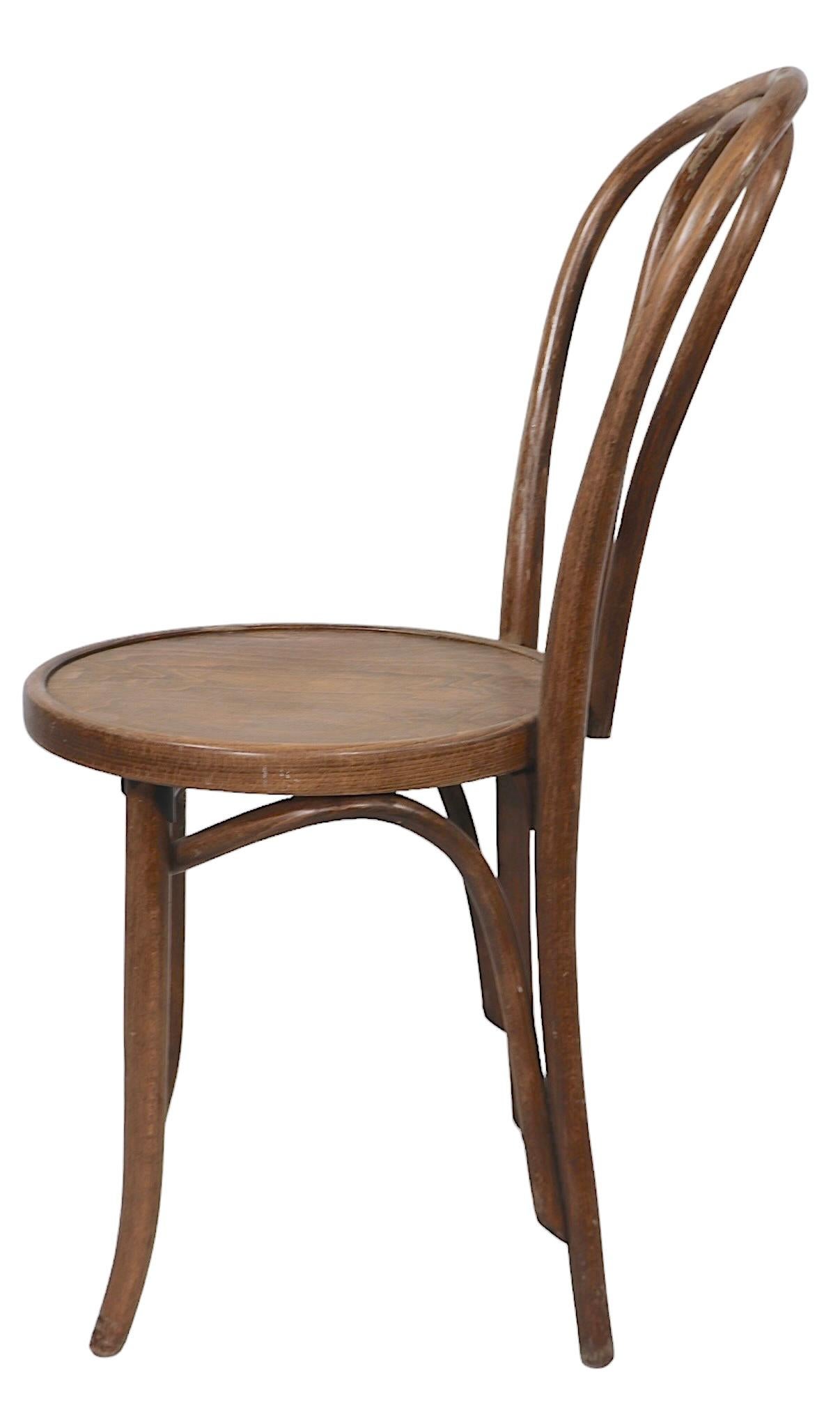 Set of 10 Thonet Bistro Cafe Dining Chairs Made in Radomsko Poland c 1950/70's 9