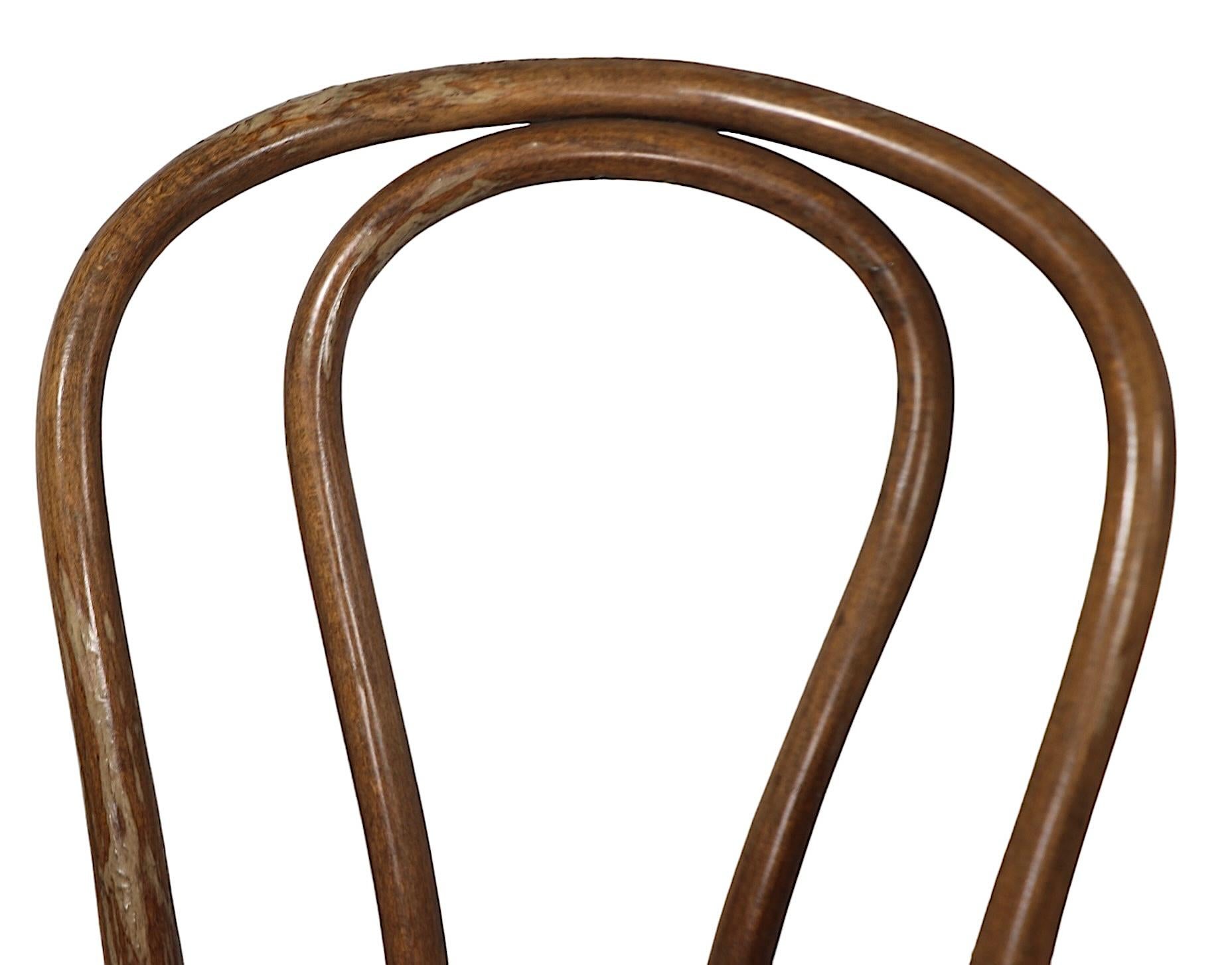 Vienna Secession Set of 10 Thonet Bistro Cafe Dining Chairs Made in Radomsko Poland c 1950/70's