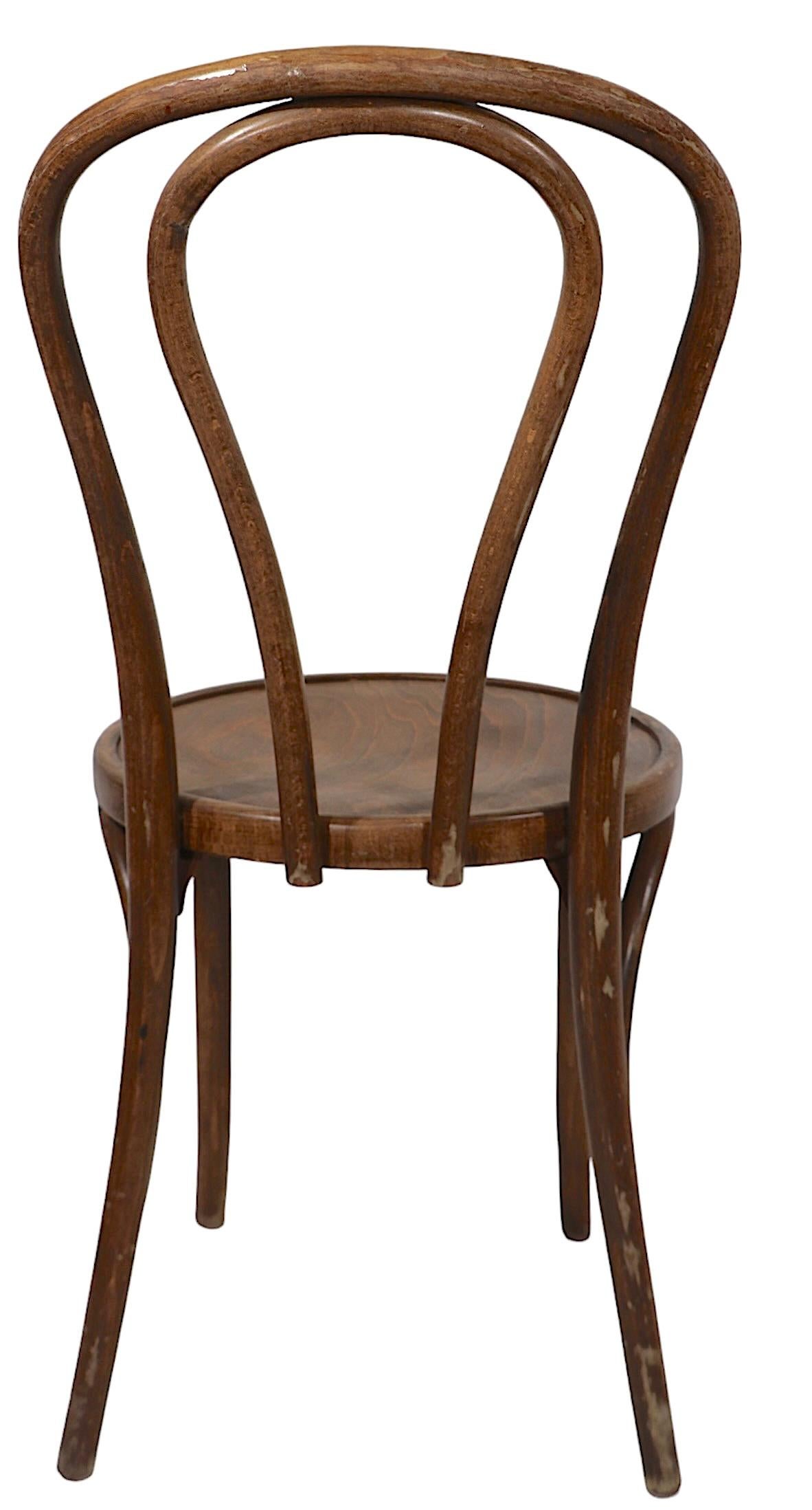 Set of 10 Thonet Bistro Cafe Dining Chairs Made in Radomsko Poland c 1950/70's 2