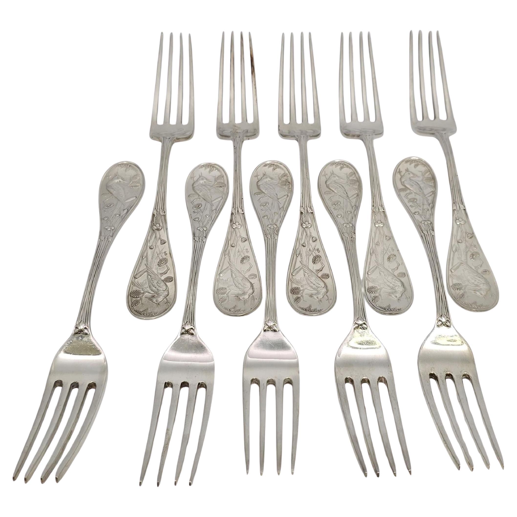 Set di 10 forchette in argento Tiffany & Co. 8 1/8" #23107