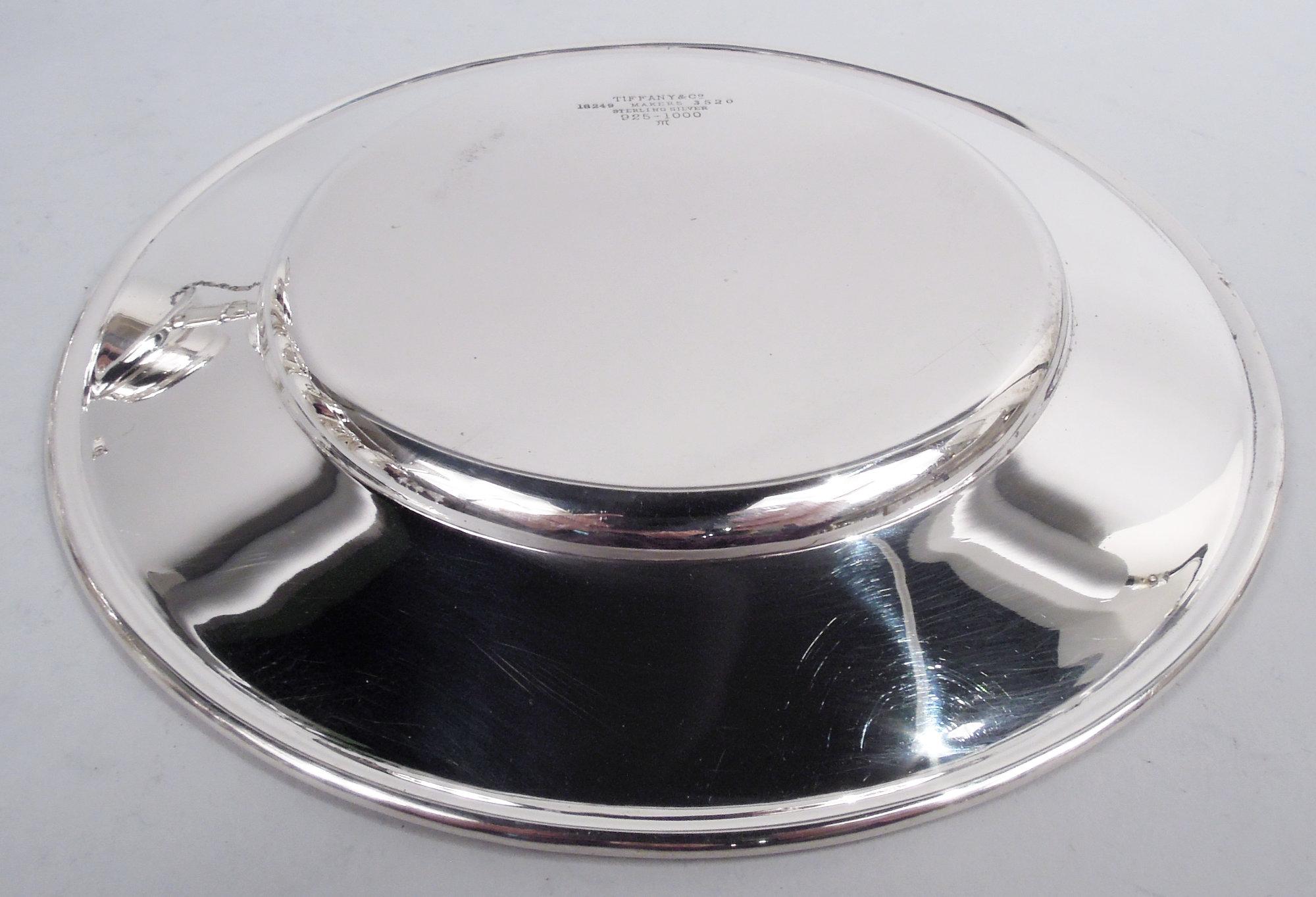 Set of 10 Tiffany Modern Sterling Silver Bread & Butter Plates For Sale 1