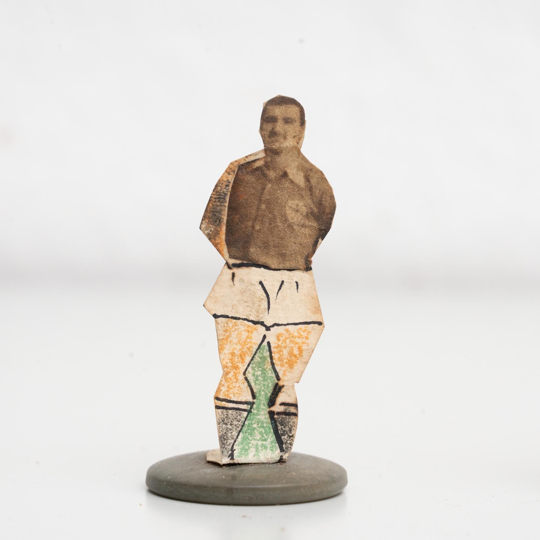 Set of 10 Traditional Antique Button Soccer Game Figures, circa 1950 For Sale 5