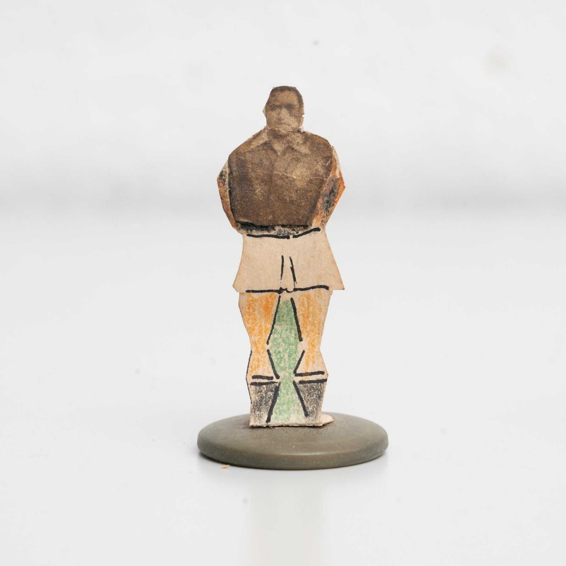 Set of 10 Traditional Antique Button Soccer Game Figures, circa 1950 For Sale 7
