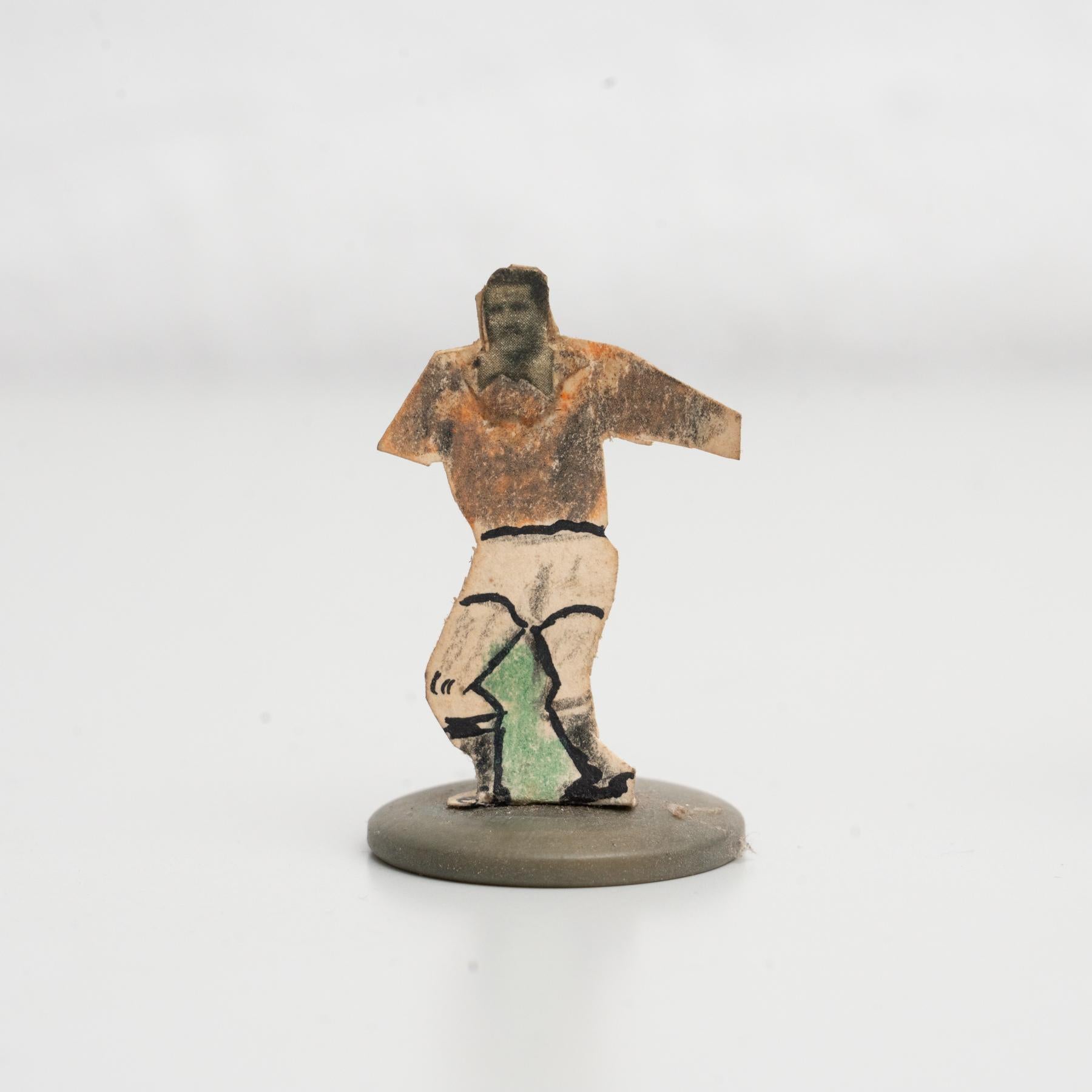 Set of 10 Traditional Antique Button Soccer Game Figures, circa 1950 For Sale 8