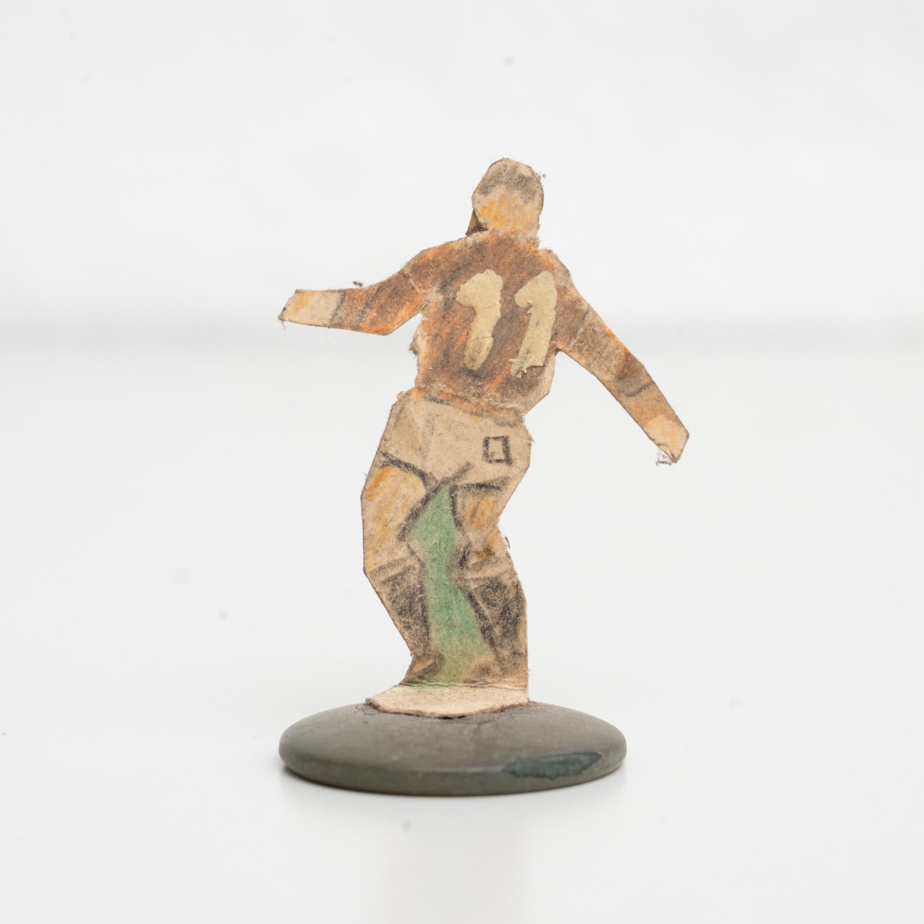 Set of 10 Traditional Antique Button Soccer Game Figures, circa 1950 For Sale 9