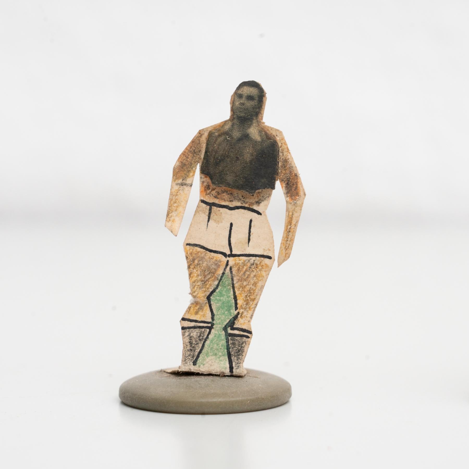 Set of 10 Traditional Antique Button Soccer Game Figures, circa 1950 For Sale 2