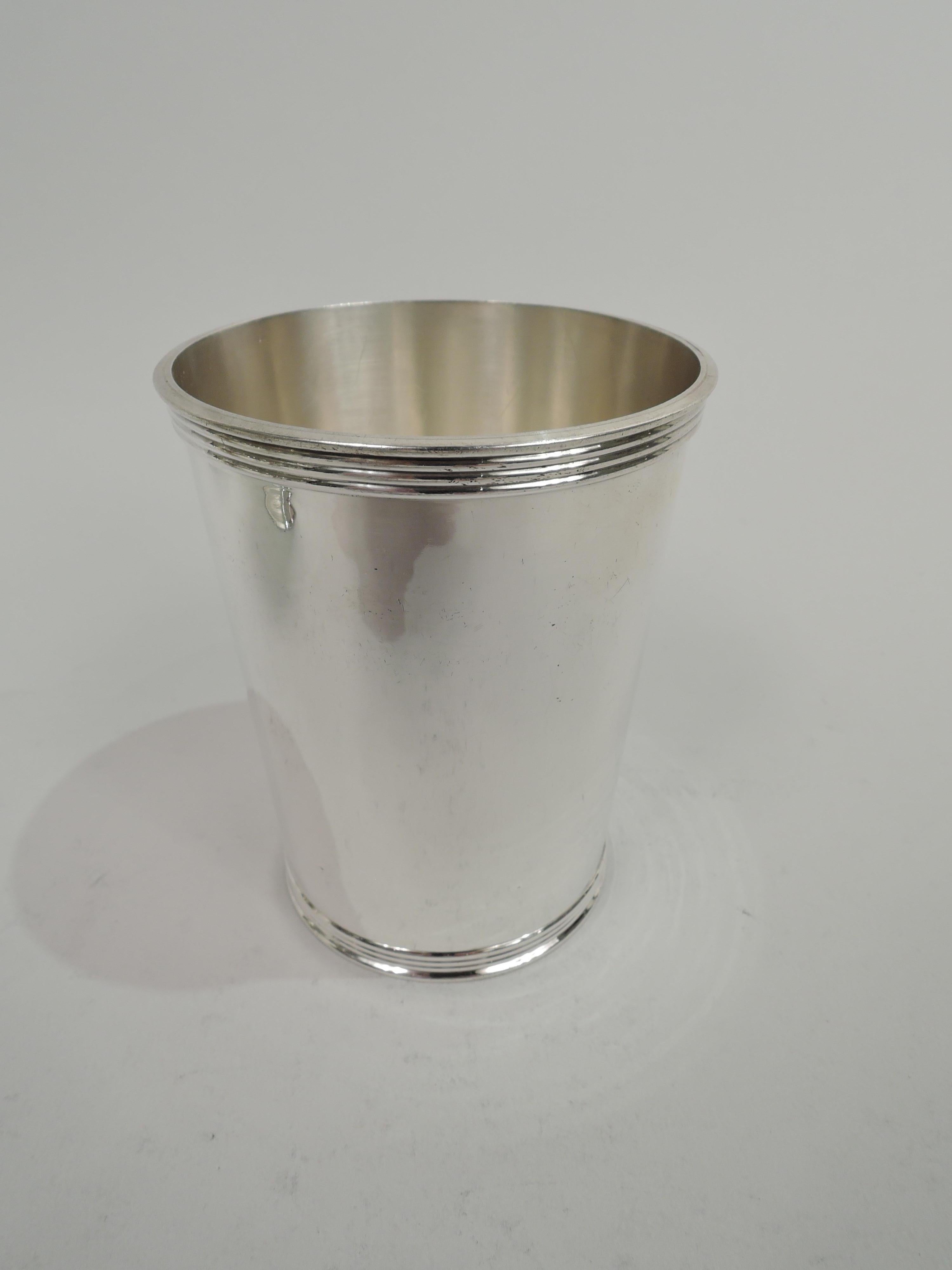 American Set of 10 Traditional Sterling Silver Mint Juleps by Manchester