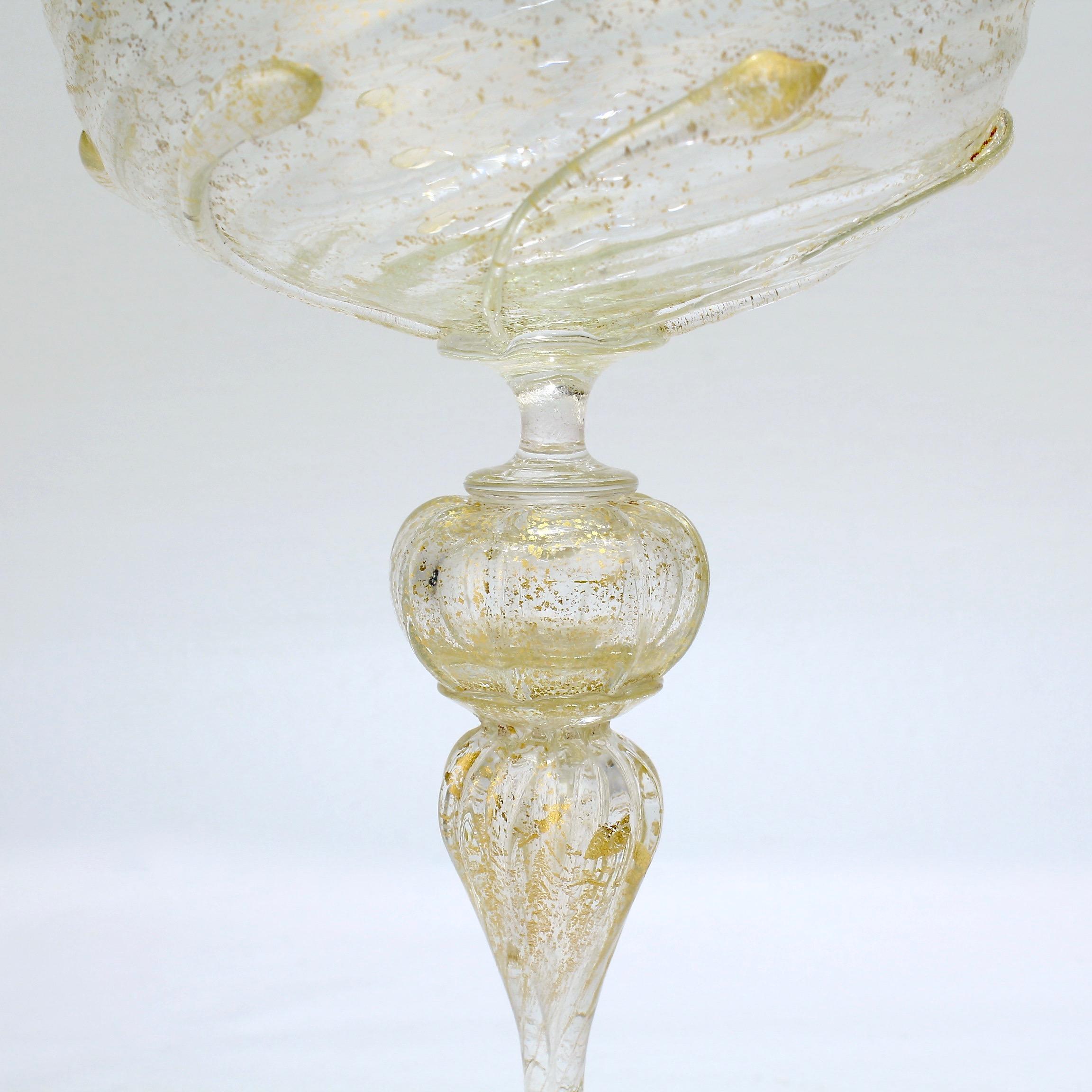 Set of 10 Venetian Murano Glass Champagne Coupes Attributed to Salviati In Good Condition In Philadelphia, PA