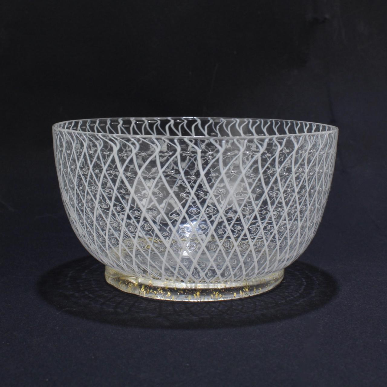 Set of 10 Venetian or Murano Glass Reticulo Filigrana Bowls and Plates 3