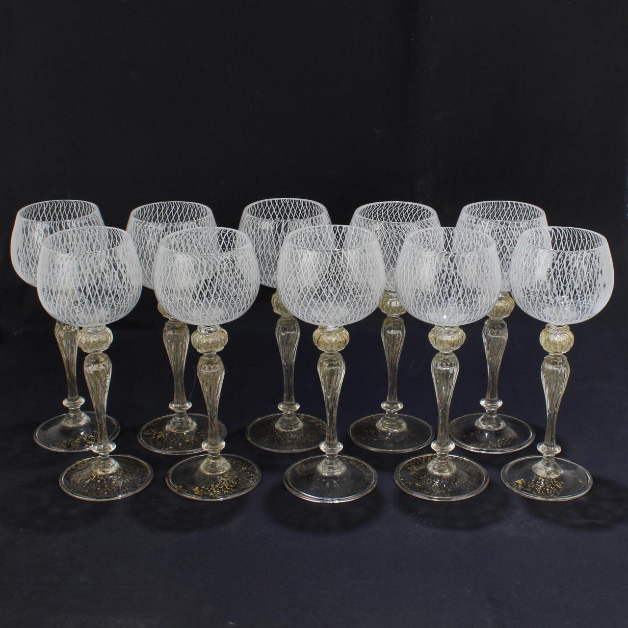 murano glass stemware