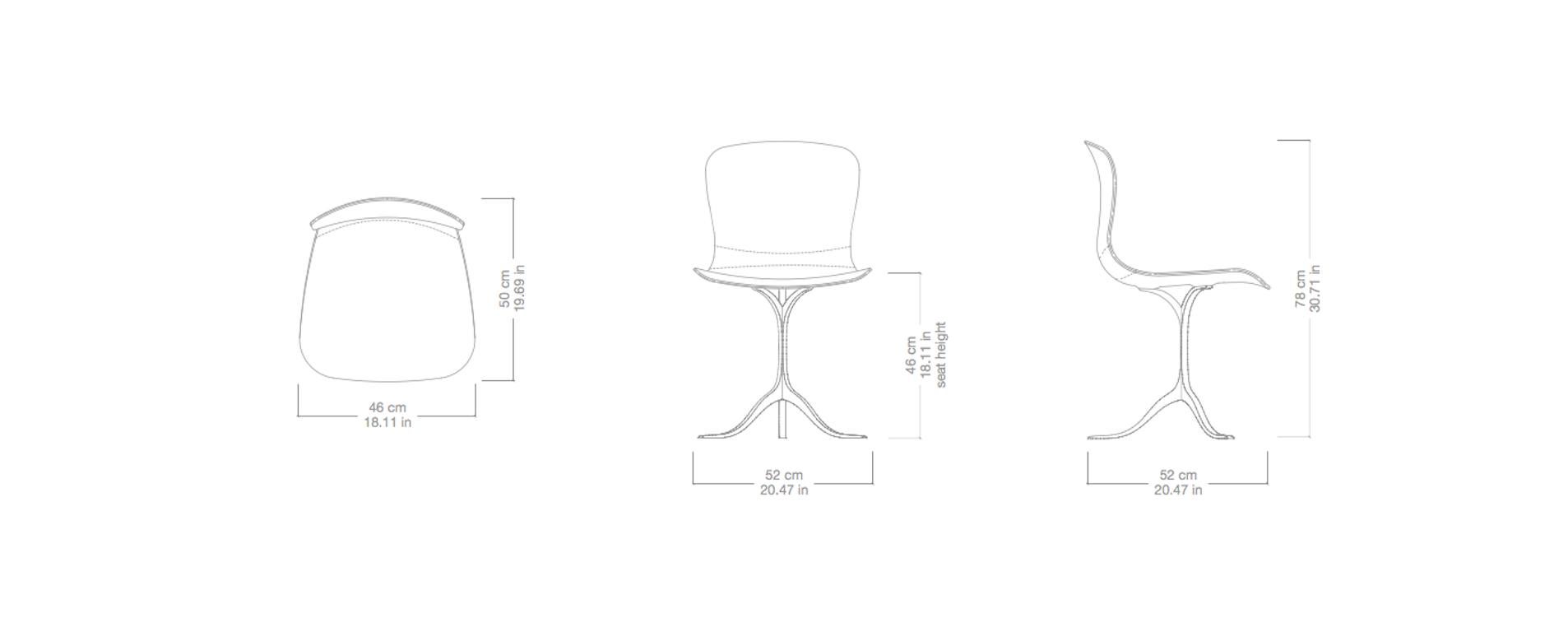 Set von 10 Vieux-Stühlen aus Rosenleder und goldenem Sandguss-Messingguss von P. Tendercool im Angebot 1