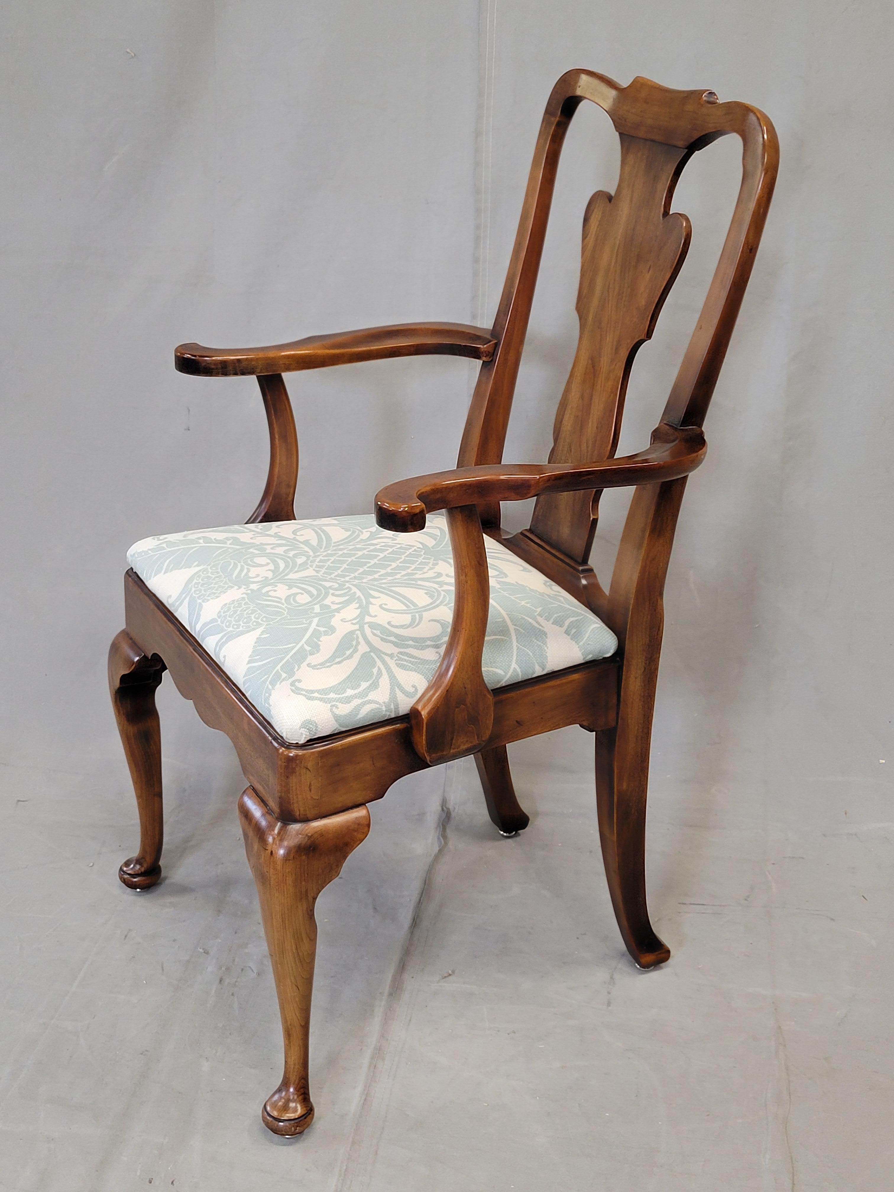 American Set of 10 Vintage 1980s Statton Furniture Dining Room Chairs Tommy Bahama Seats