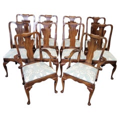 Juego de 10 sillas de comedor vintage de los años 80 Statton Furniture Asientos Tommy Bahama