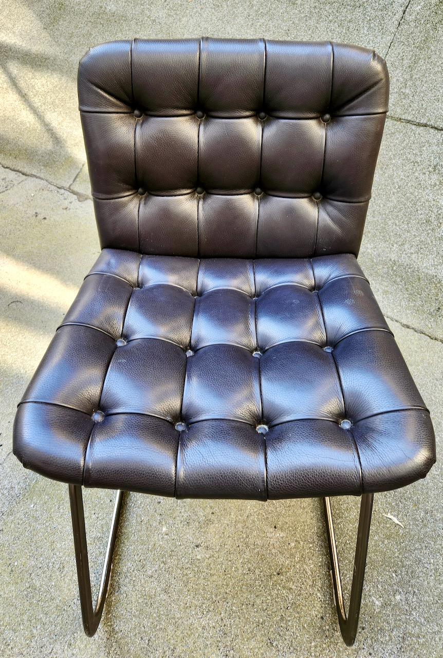 Set of 10 Vintage De Sede RH-304 leather chairs by Robert Haussmann, Bauhaus For Sale 8