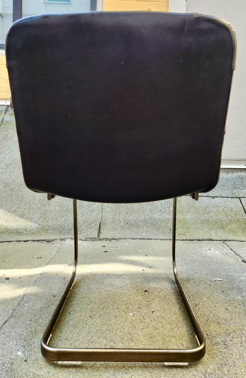 Set of 10 Vintage De Sede RH-304 leather chairs by Robert Haussmann, Bauhaus For Sale 9