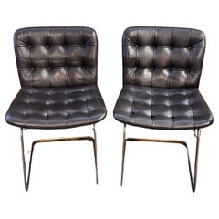 Set of 10 Vintage De Sede RH-304 leather chairs by Robert Haussmann, Bauhaus