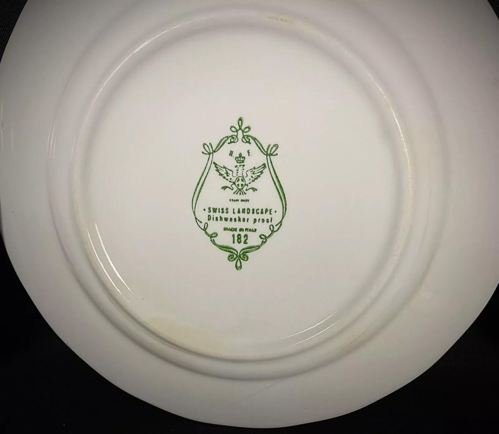 20th Century Set of 10 Vintage Dessert Plates – 