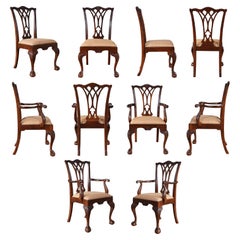 Set of 10 Vintage Drexel Dining Chairs
